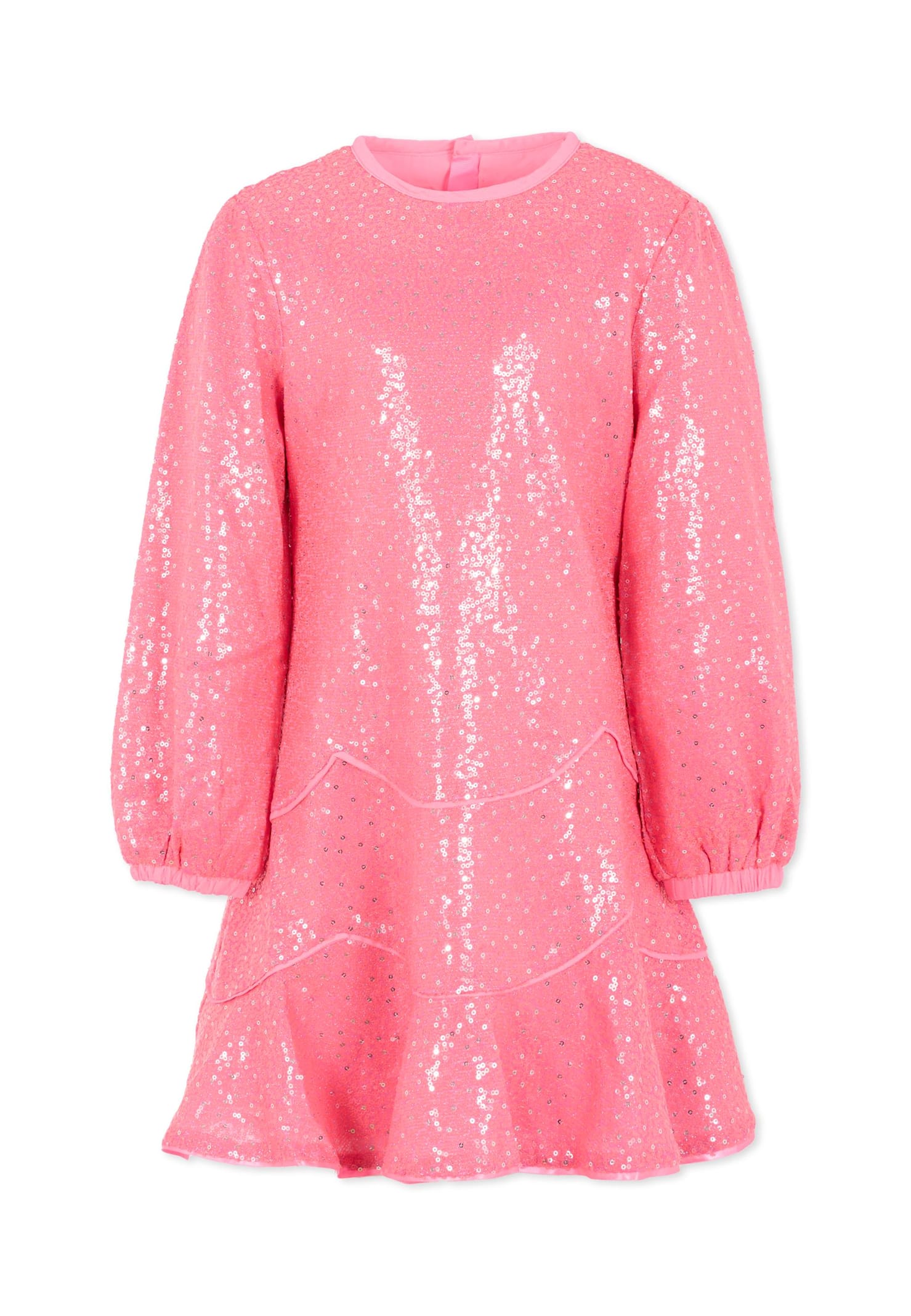 Billieblush Pink Dress For Girl With Sequins In Pink
