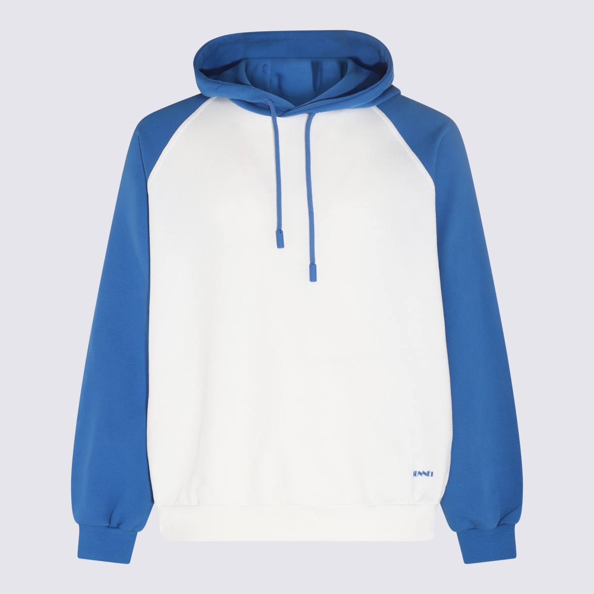Shop Sunnei Dust And Blue Cotton Sweatshirt In Dust/blue