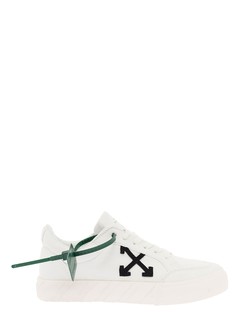 Off-White Off White Womans White Low Vulcanized Cotton Sneakers