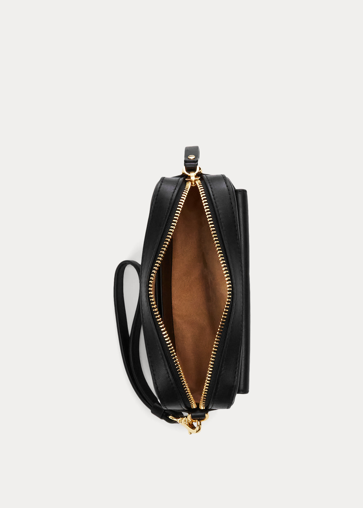 Ralph Lauren Marcy Wrstlt Pouch Small In Black