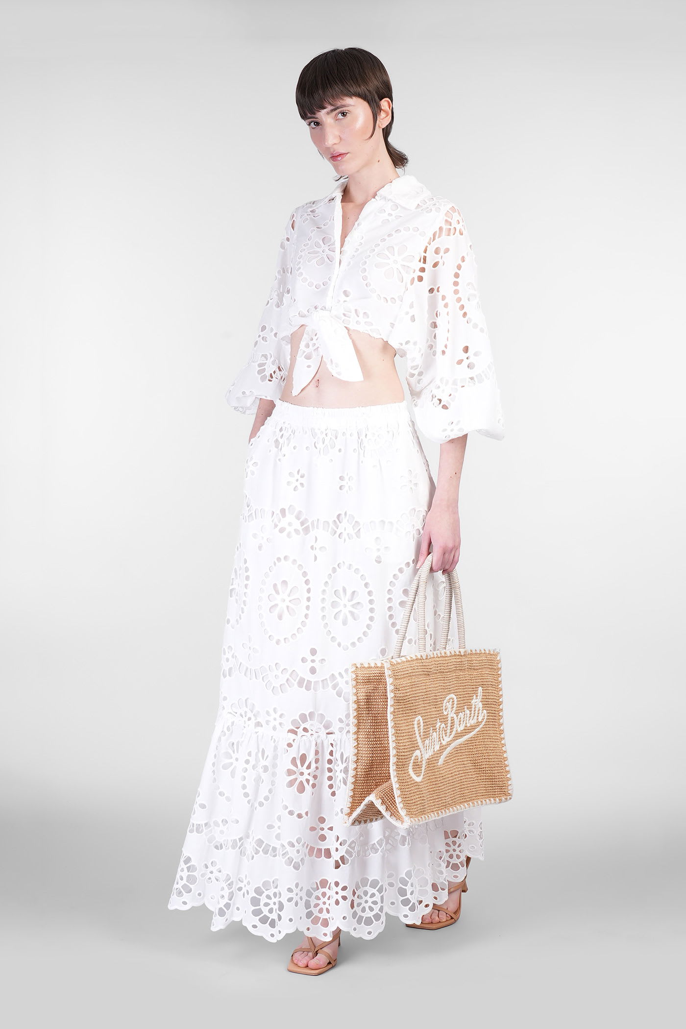 Mc2 Saint Barth Febe Shirt In White Cotton In White