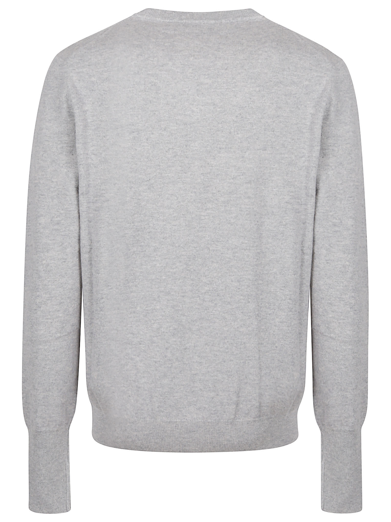 Ballantyne Plain V-neck Sweater In Gray