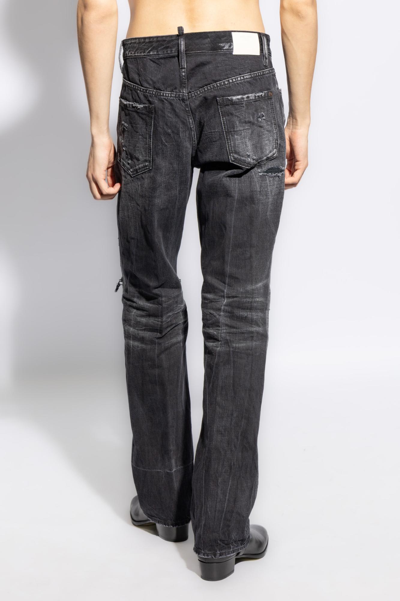 Shop Dsquared2 Roadie Jeans In Nero