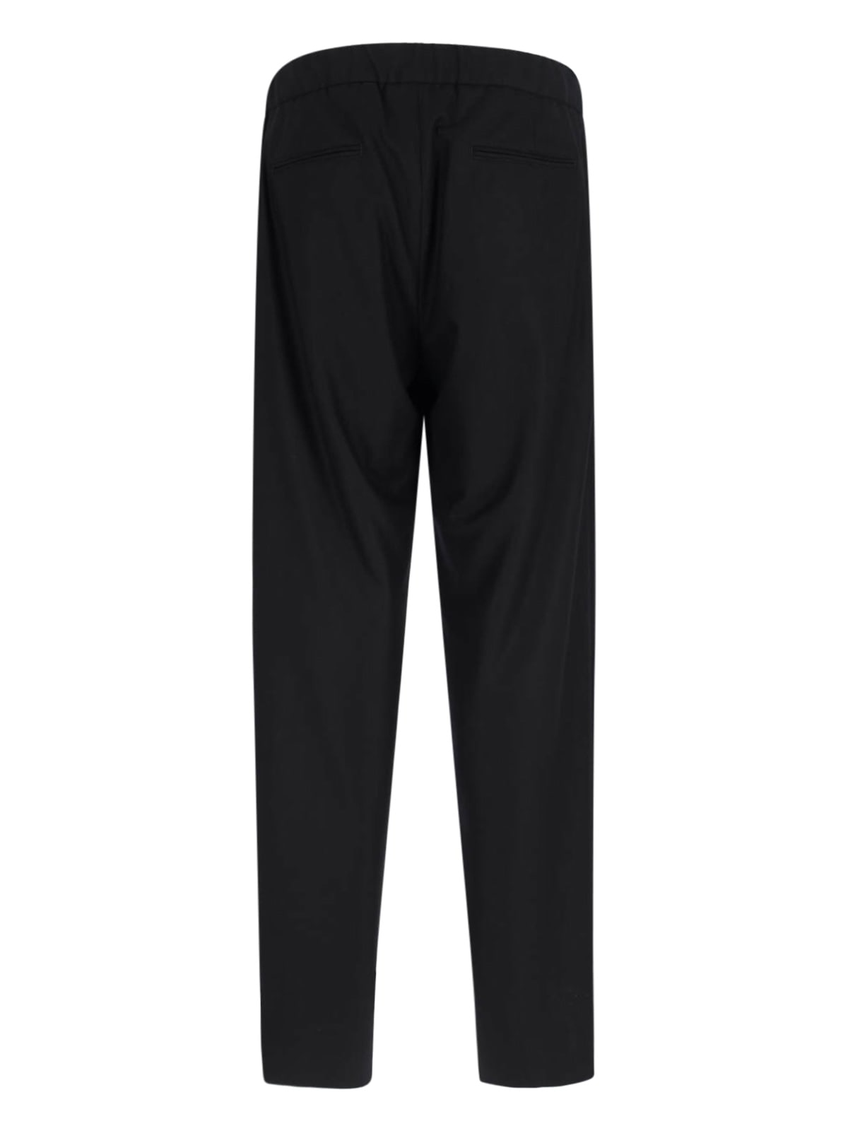 Giorgio Armani Trousers Featuring Elastic Waistband And Pockets In Black