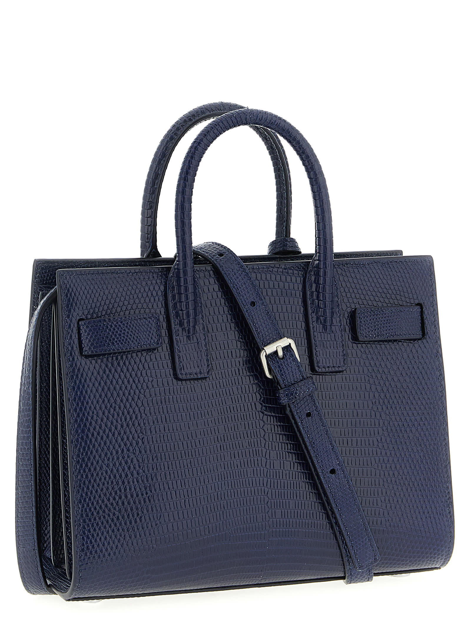 Saint Laurent Nano Sac De Jour Handbag In Blue