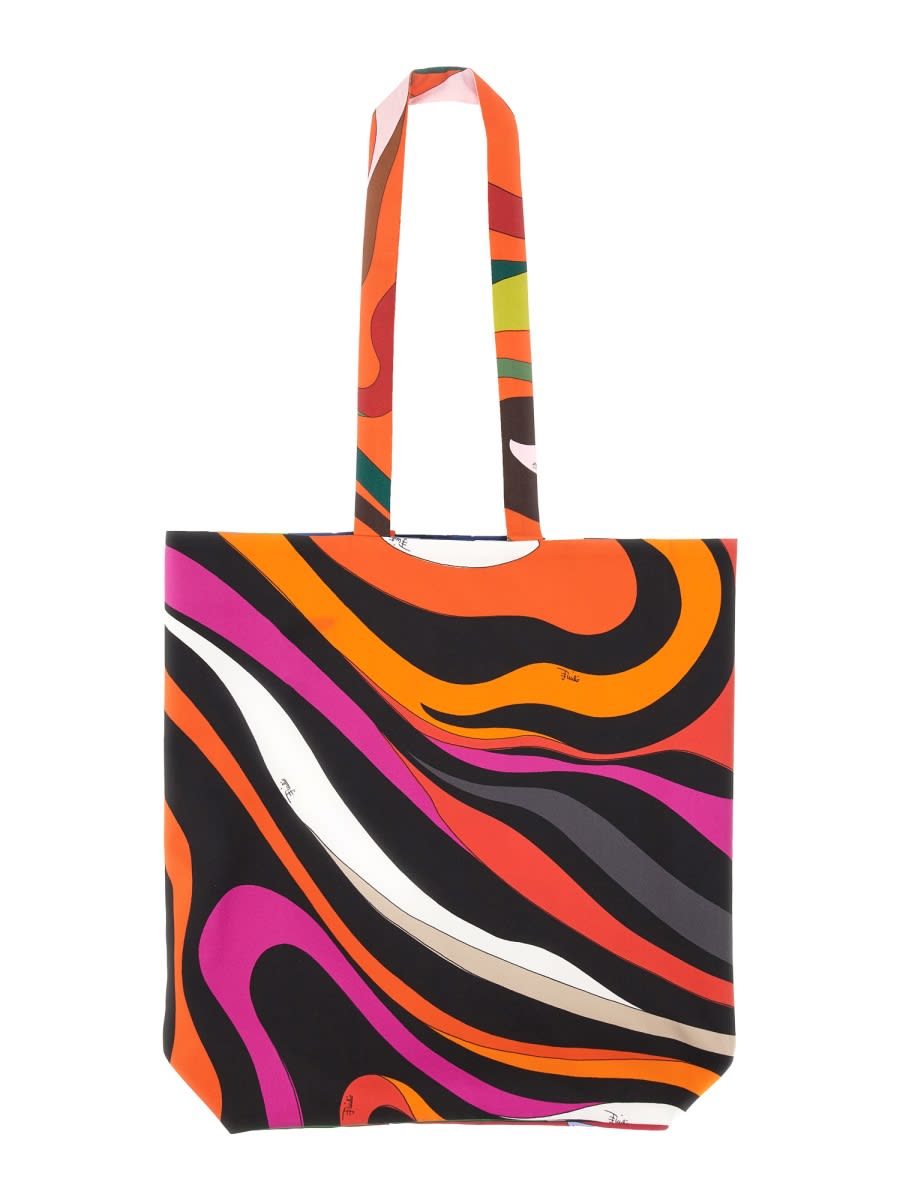 Shop Pucci Bag With Print In Multicolour