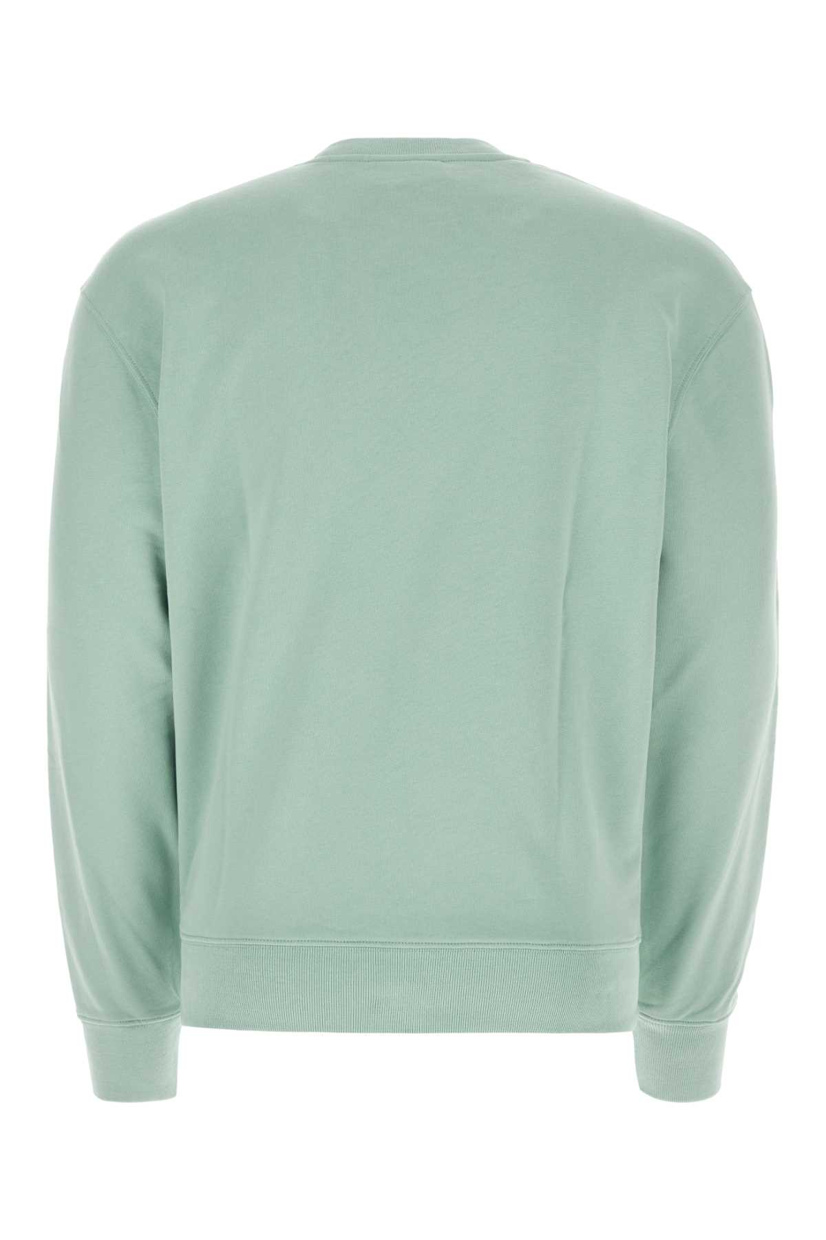 Shop Maison Kitsuné Mint Green Cotton Sweatshirt In Seafoamblue