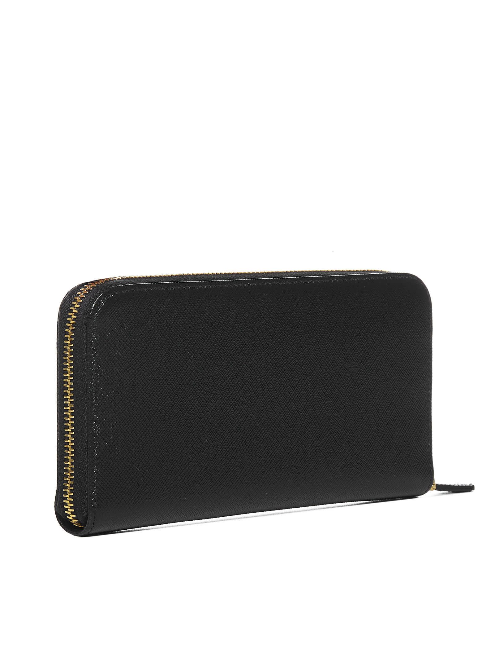Prada Large Logo Lettering Zip-around Wallet