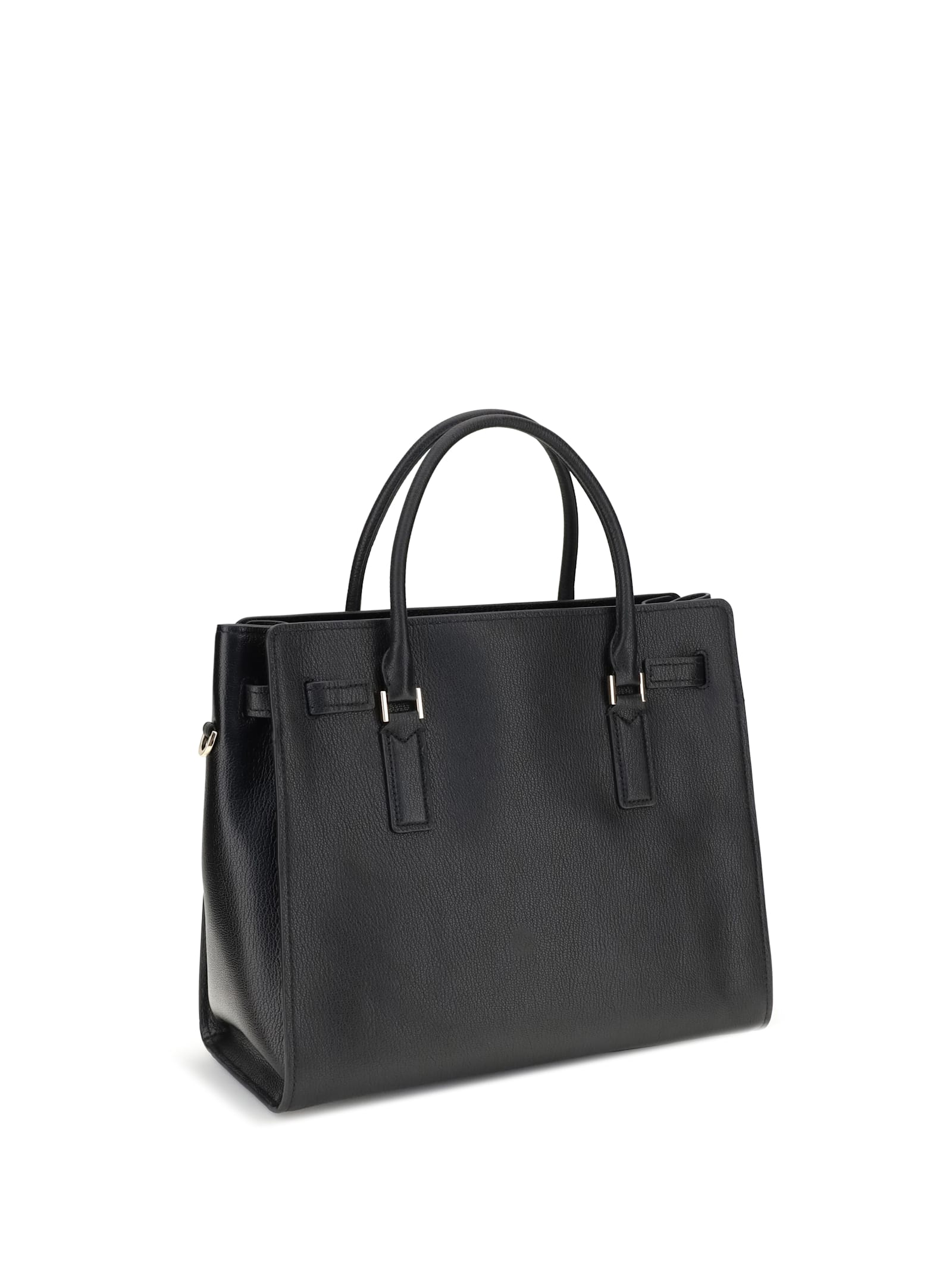 Michael Kors Hamilton Moderne Large Leather Satchel In Black