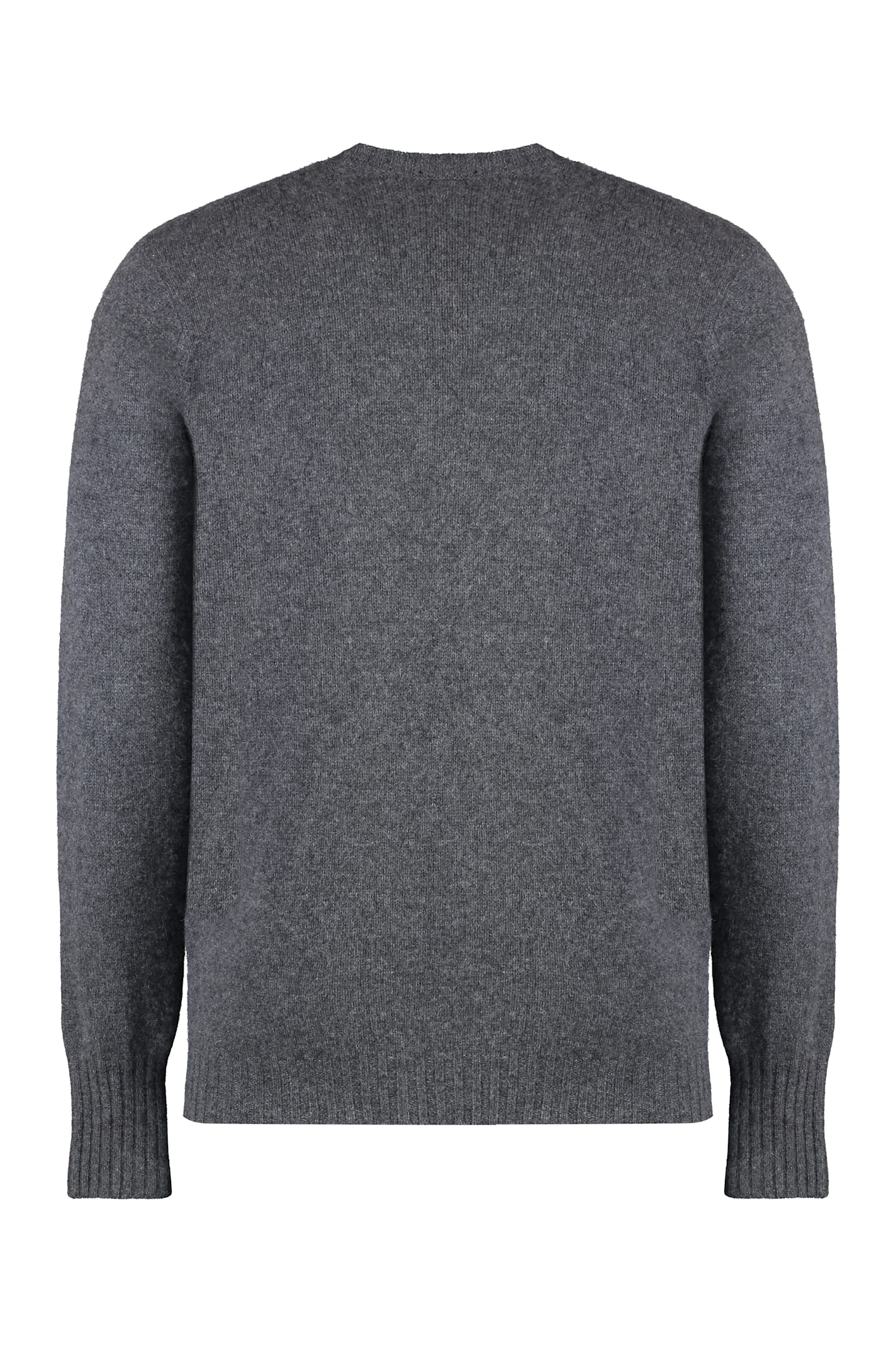 Shop Drumohr Crew-neck Cashmere Sweater In Grey