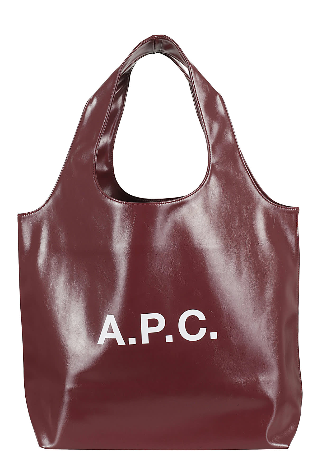 Shop Apc Tote Ninon In Gac Burgundy