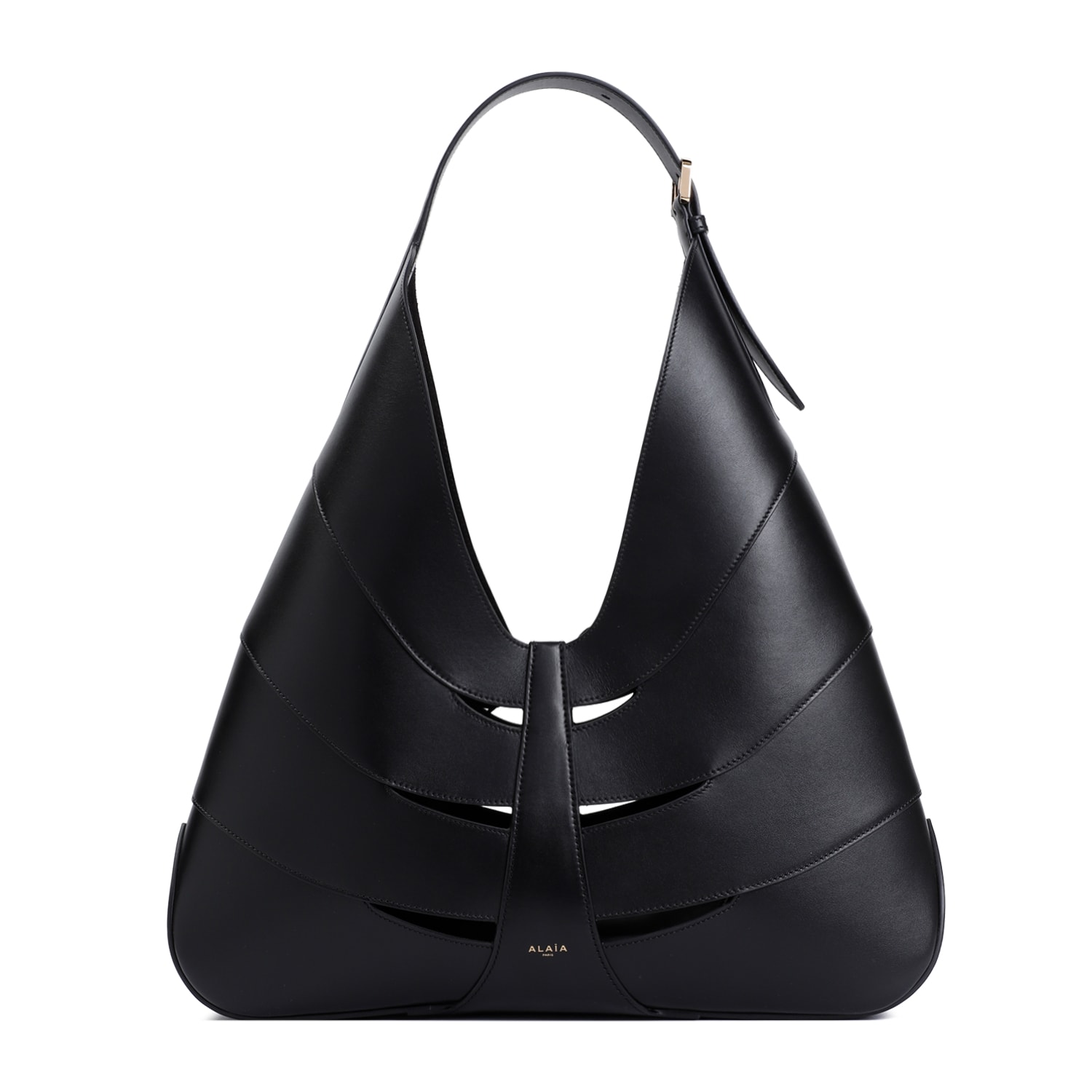 Shop Alaïa Delta Hobo Bag In Noir