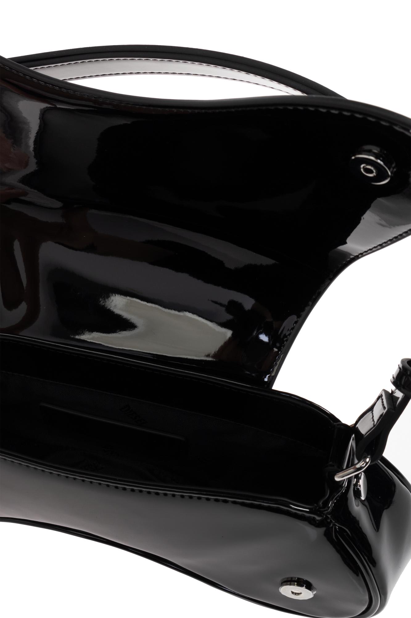 Diesel Play-crossbody Bag In Semi Gloss Leather In Black