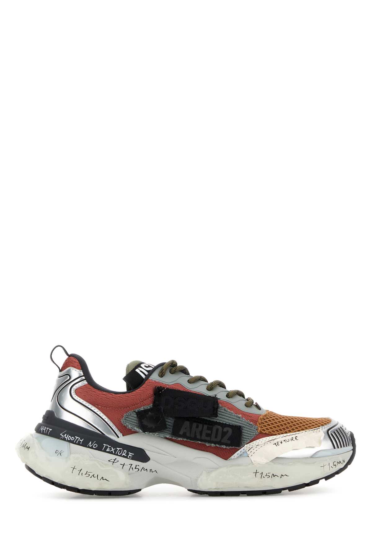 Dsquared2 Multicolor Fabric Sneakers In Multi