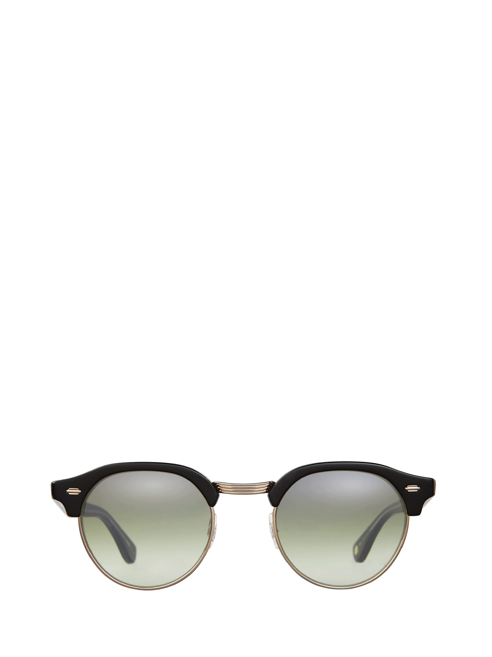 Garrett Leight Oakwood Sun Black-gold/olive Layered Mirror Sunglasses