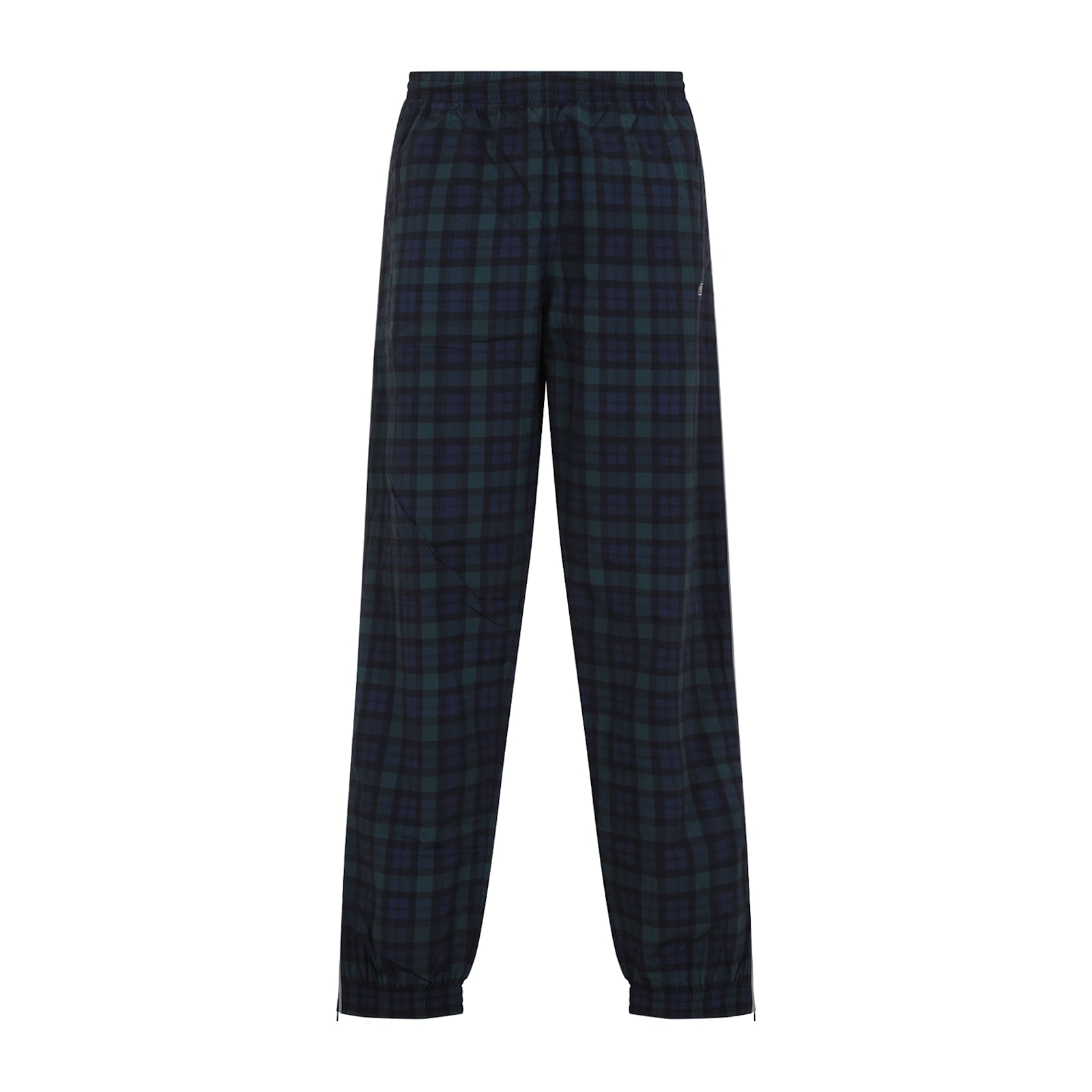 Martine Rose Track Pants With Check Pattern And Cuffed Hem In Blk Black Tartan