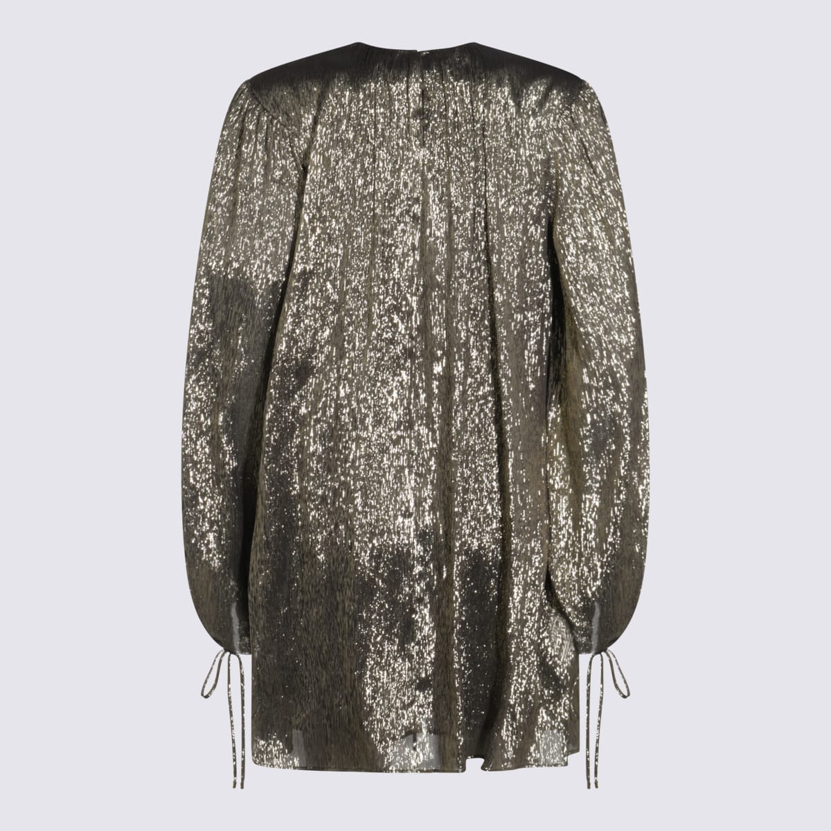 Shop Chloé Black Gold Mini Dress