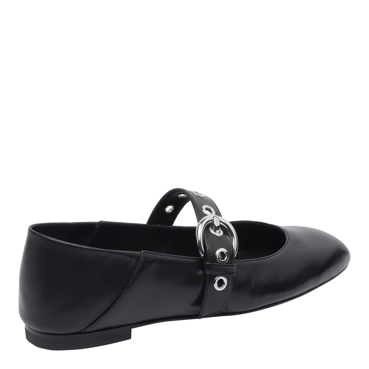 Stuart Weitzman Supermoto Leather Mary Jane Ballerina Flats