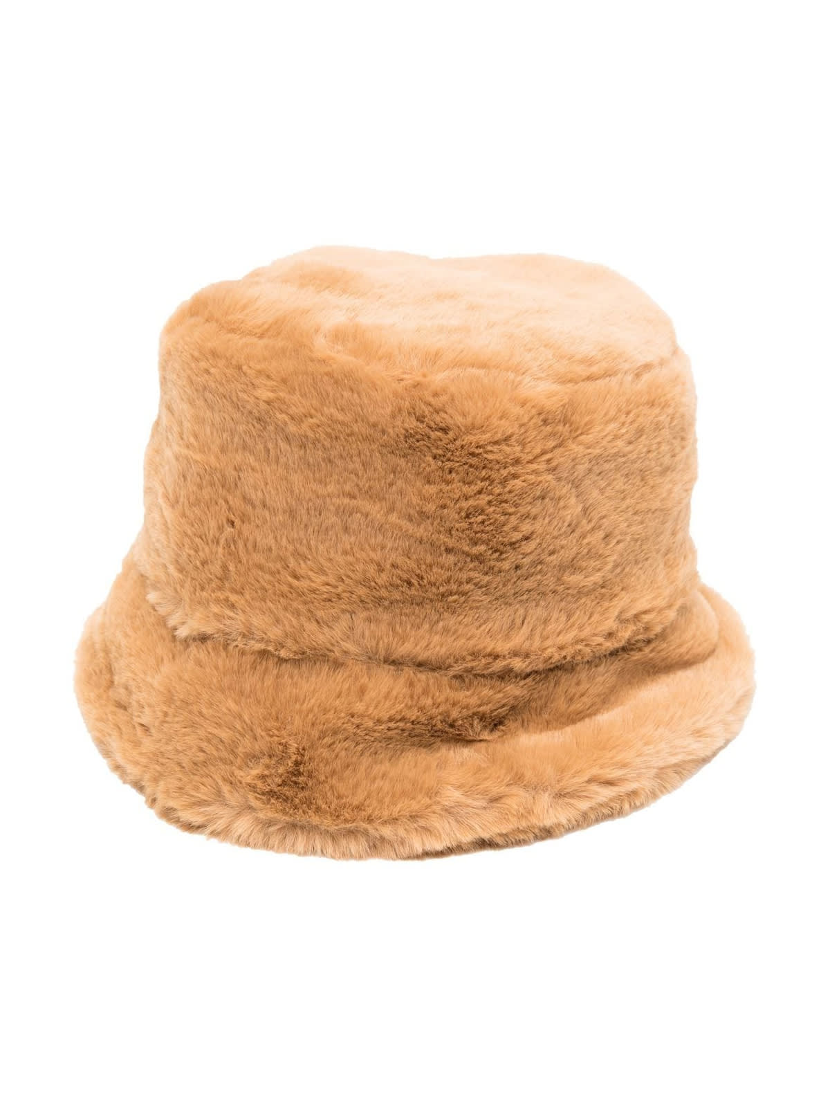 Seventy Faux-fur Bucket Hat In Camel