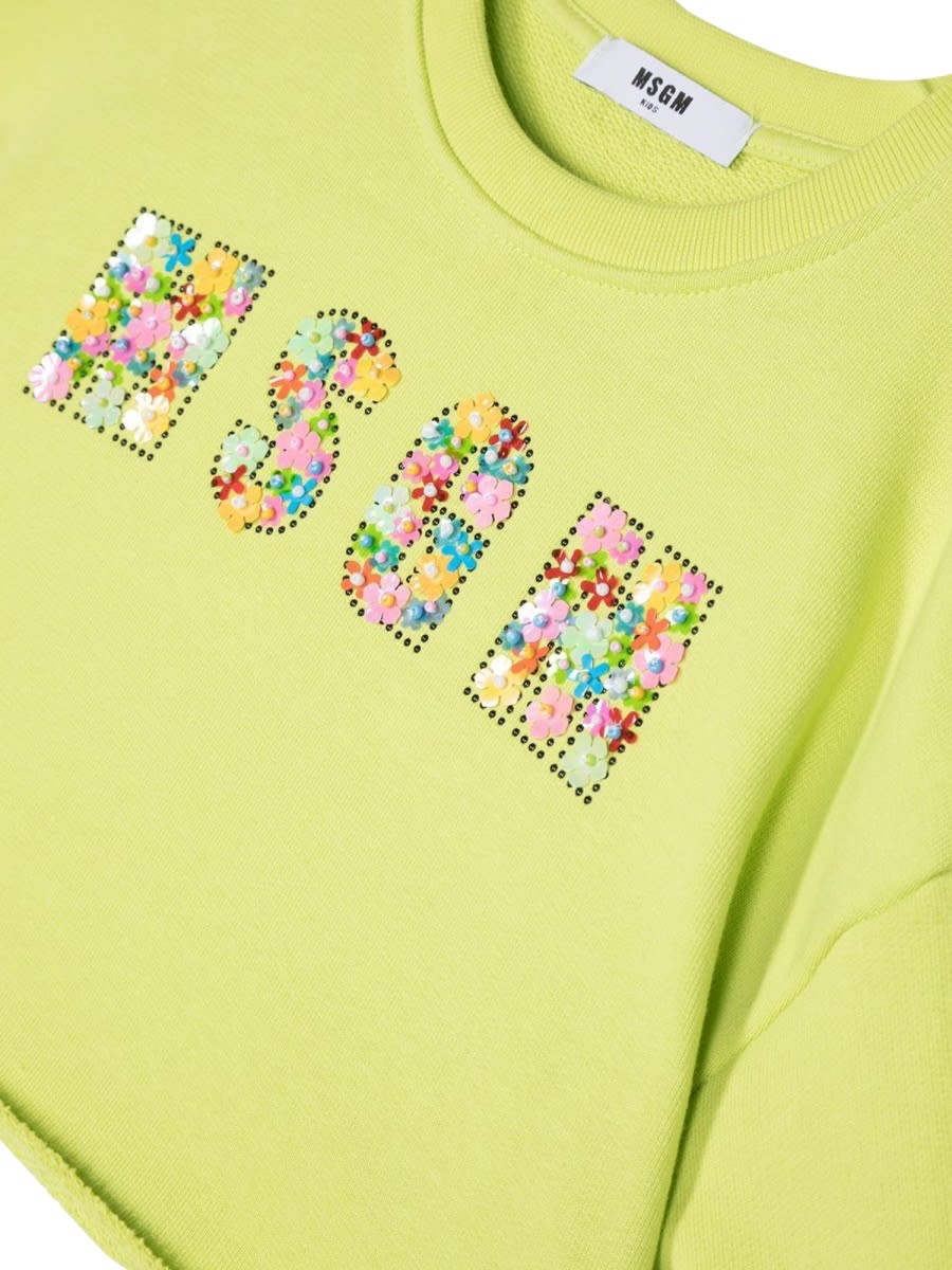 MSGM CROPPED SWEATSHIRT 