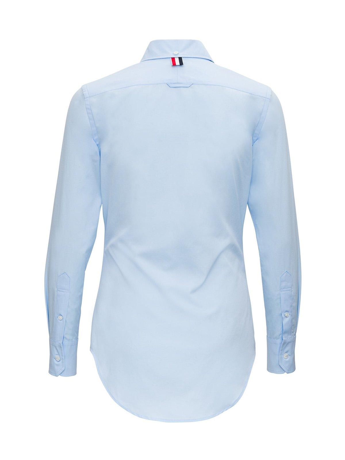 Thom Browne Classic Point Collar Shirt In Light Blue