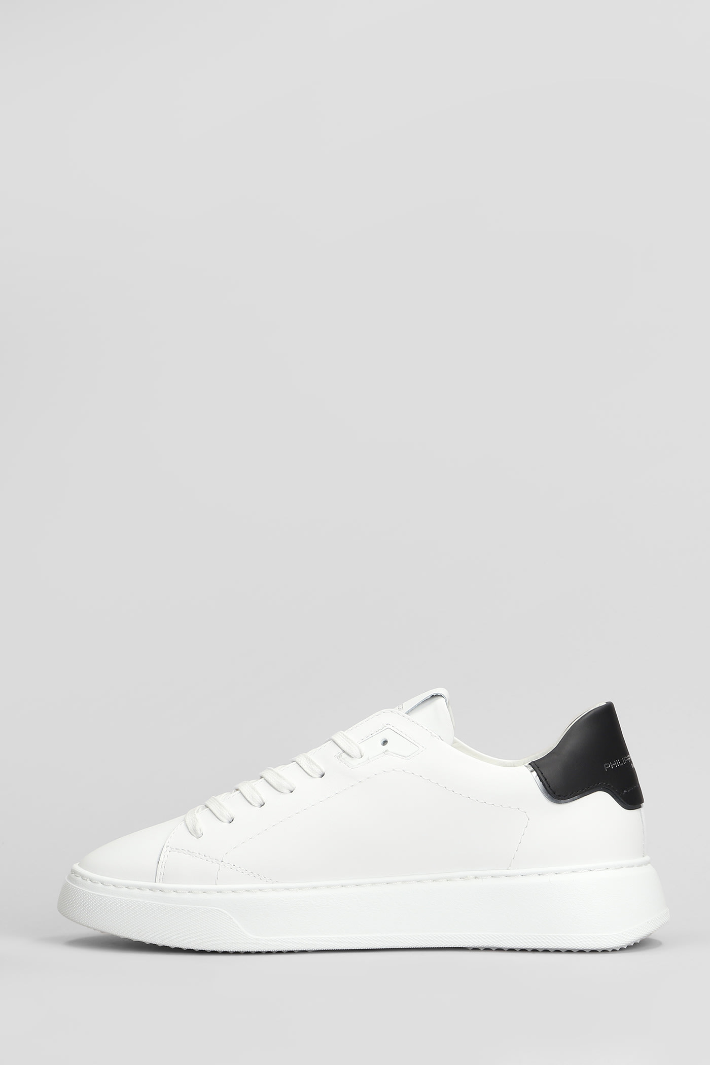 Shop Philippe Model Temple Low Sneakers In White Leather