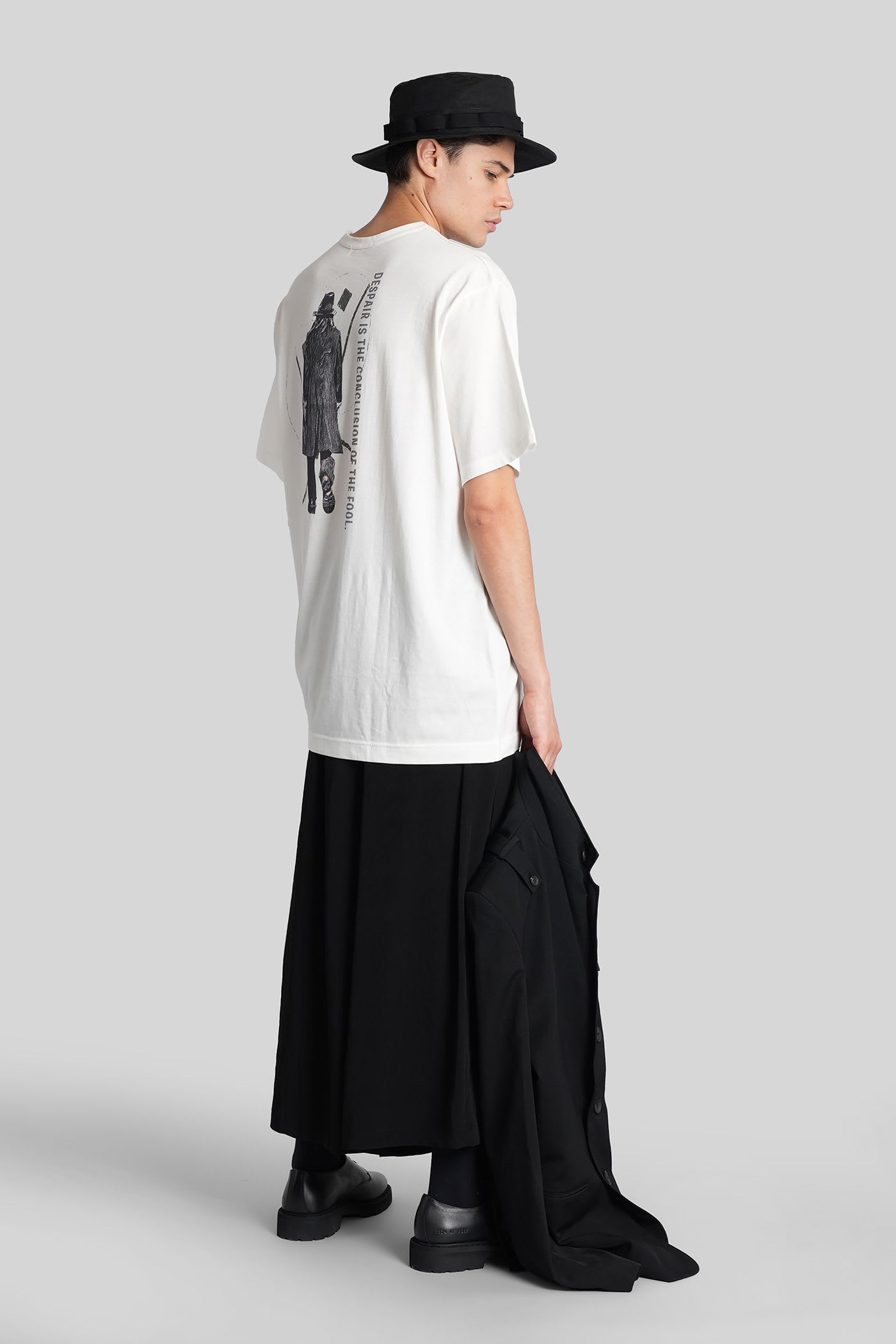 Yohji Yamamoto T-shirt In White Cotton In White