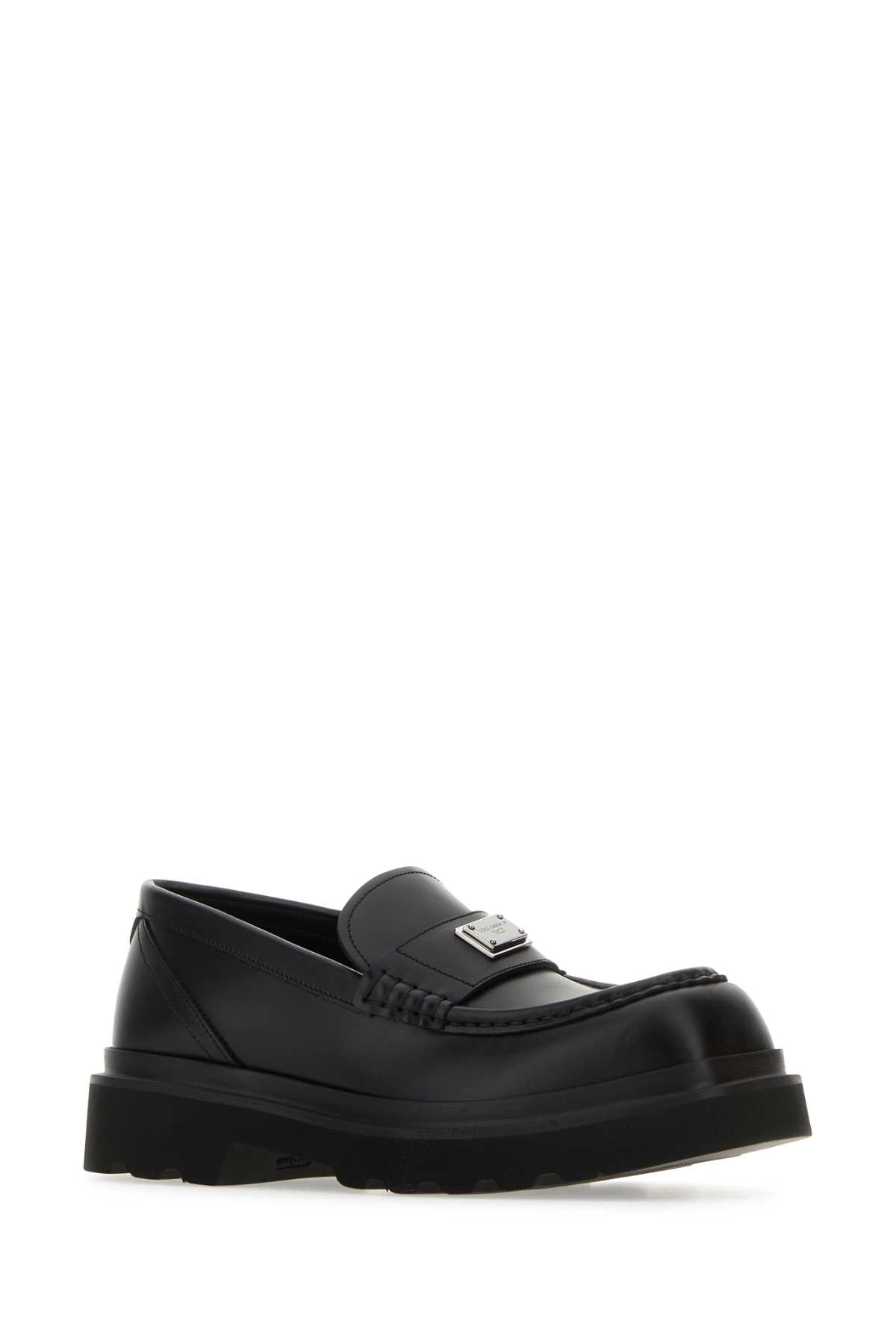 Dolce & Gabbana Black Leather Loafers