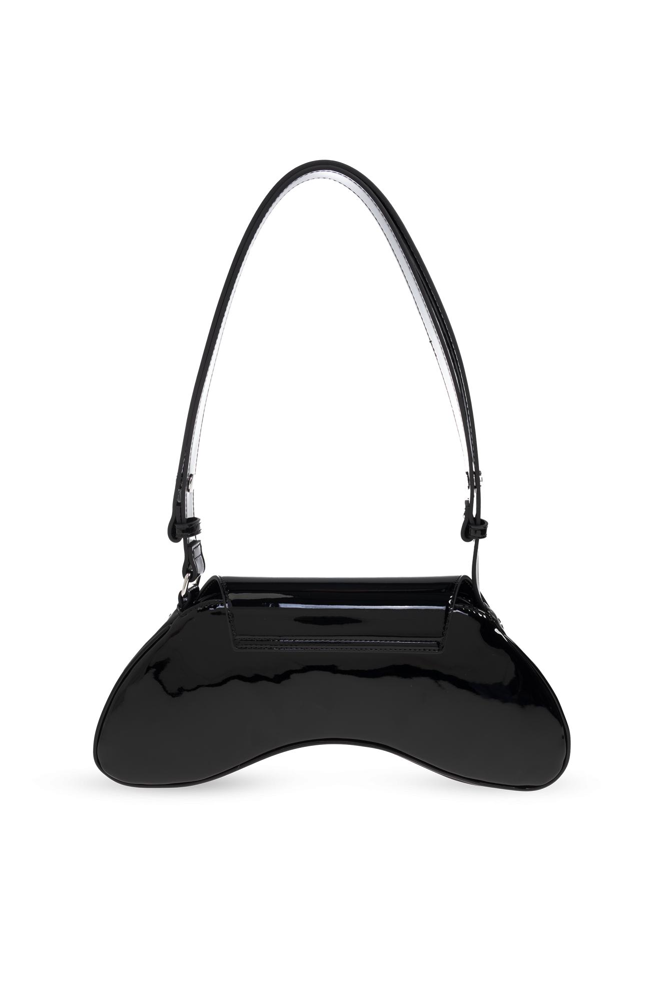 Diesel Play-crossbody Bag In Semi Gloss Leather In Black
