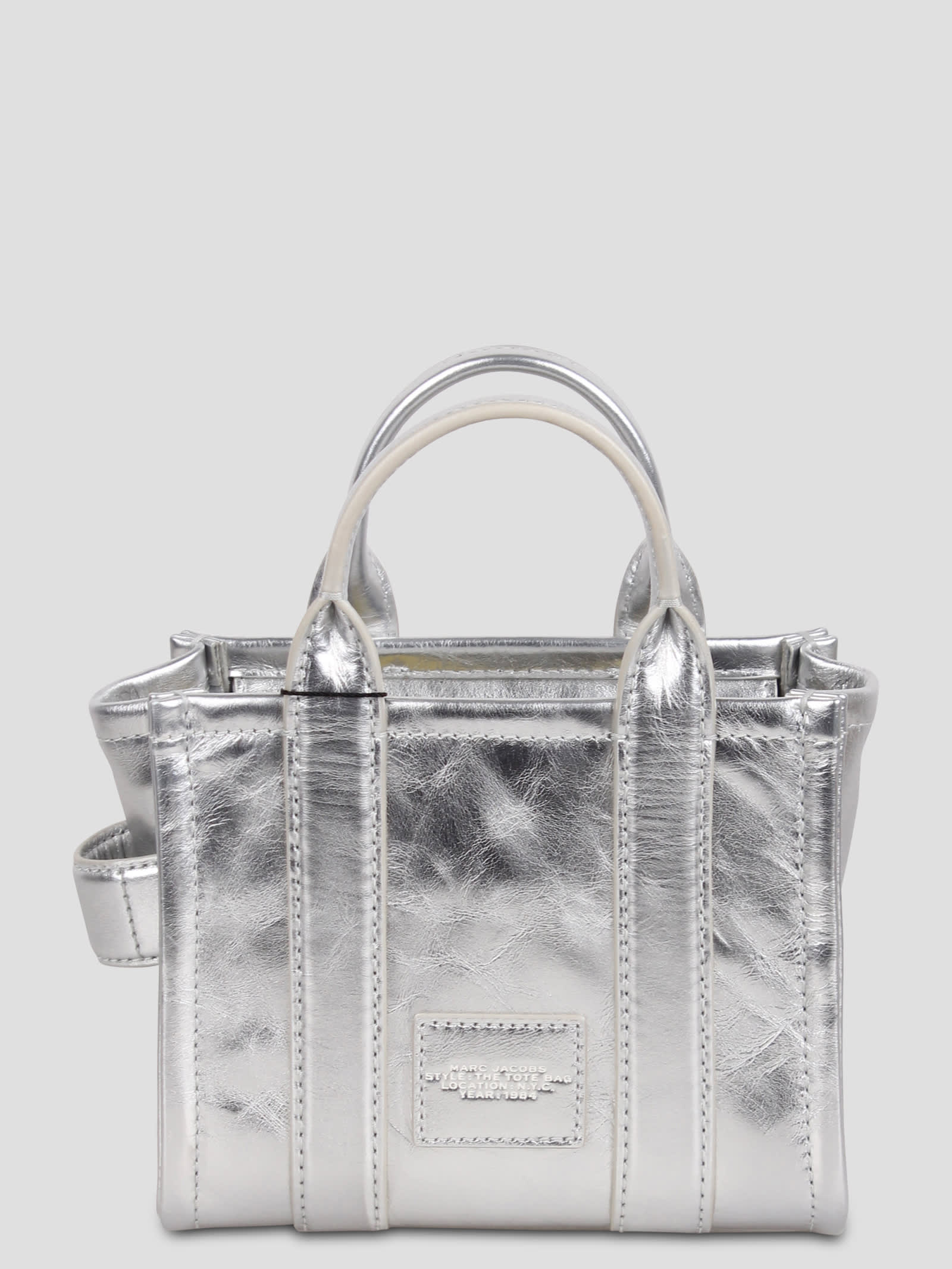 Shop Marc Jacobs Silver Tote Bag