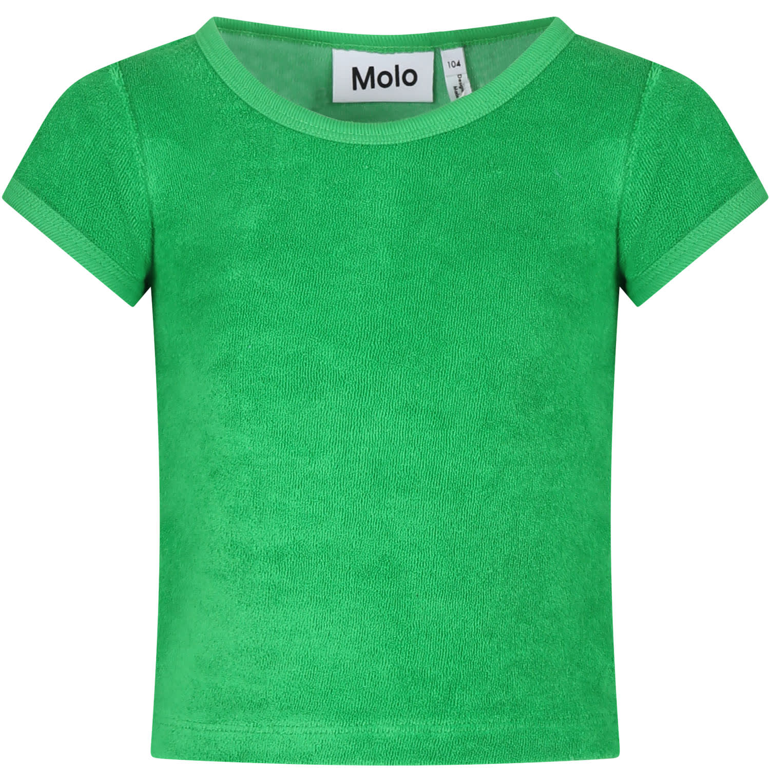 Shop Molo Green T-shirt For Girl