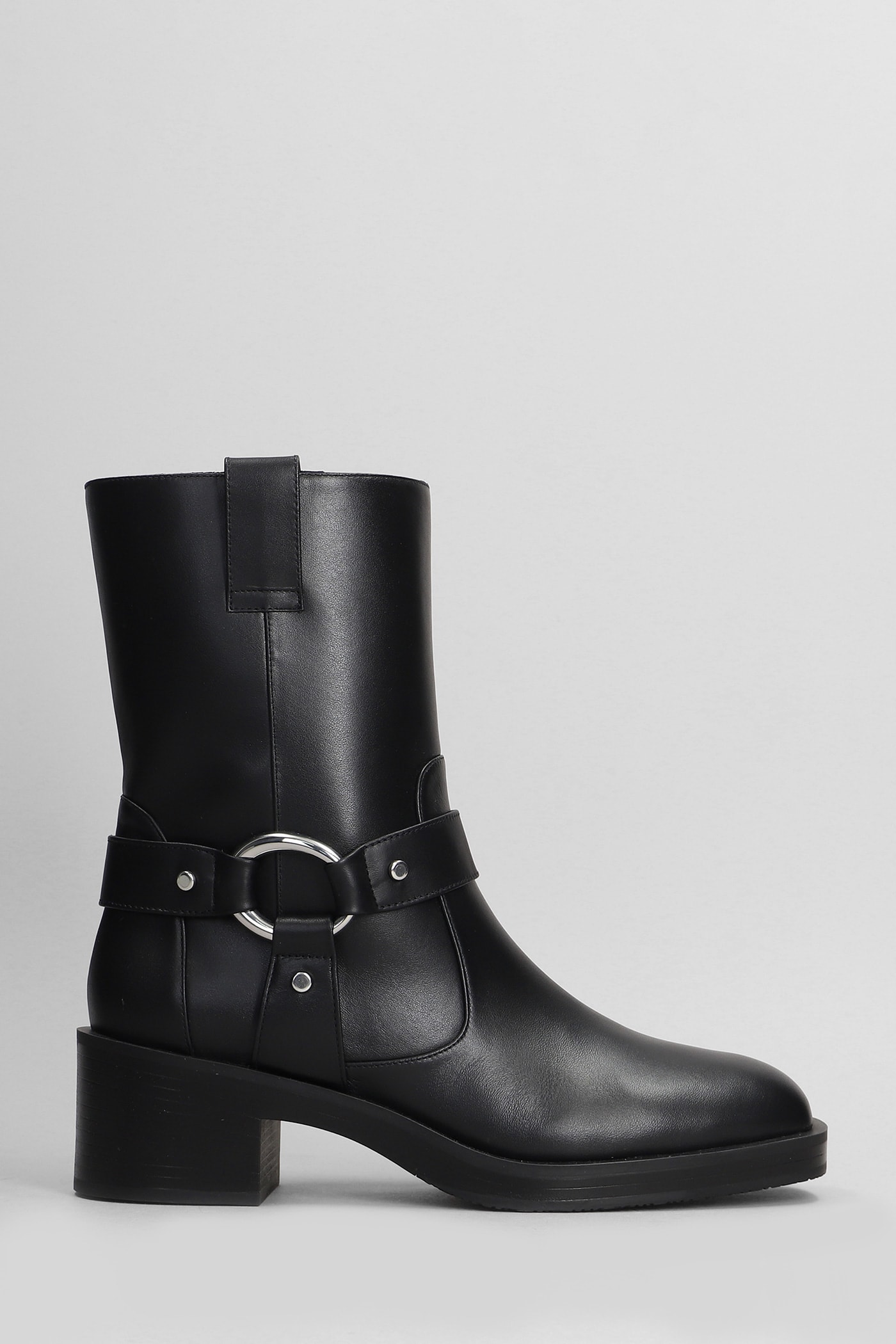 Shop Stuart Weitzman Jax High Heels Ankle Boots In Black Leather