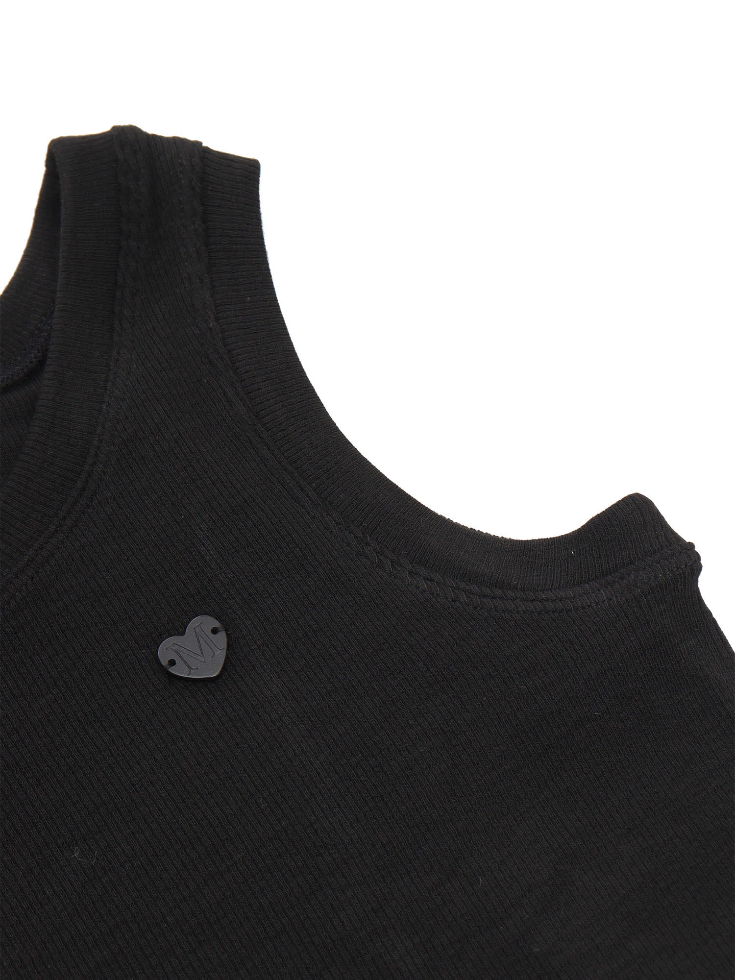 Shop Monnalisa Basic Tank Top For Girls In Black