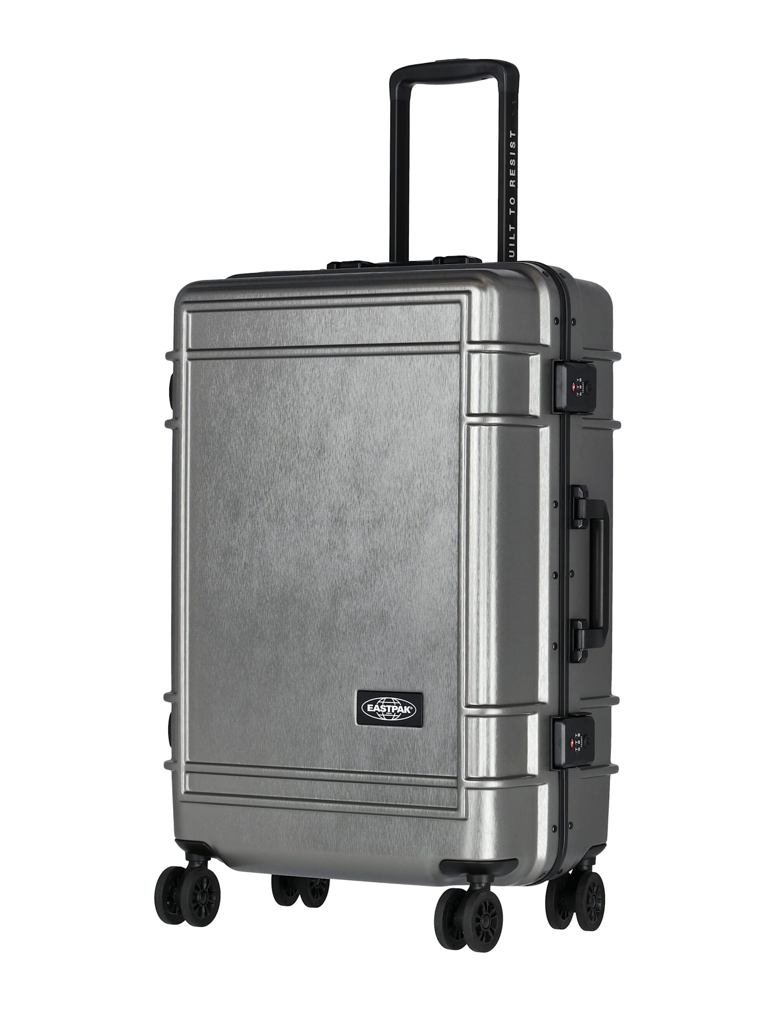 Shop Eastpak Resistr Case M In Brushed Metal