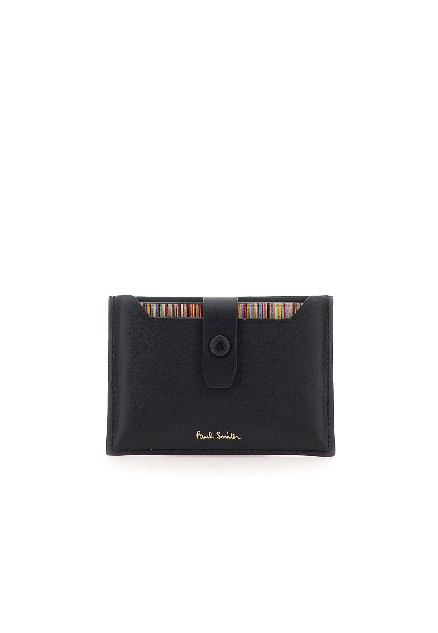 Shop Paul Smith Card Holder Leather Wallet In Black