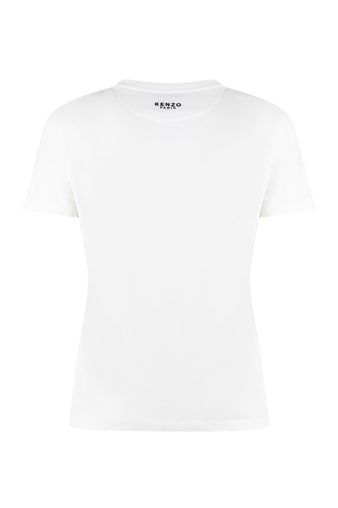 Shop Kenzo Cotton Crew-neck T-shirt In White
