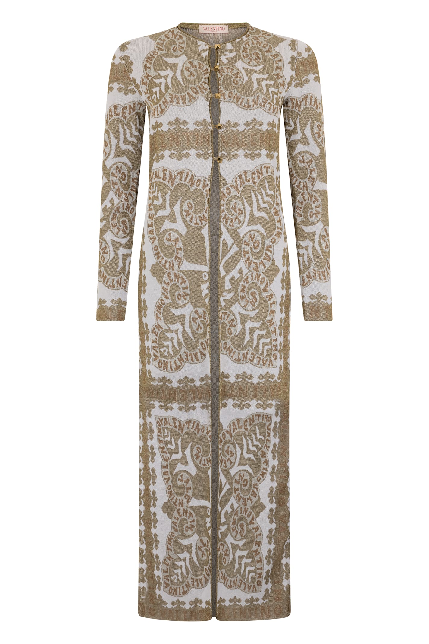 Valentino Garavani Elegant Long Dress With Refined Geometric Print