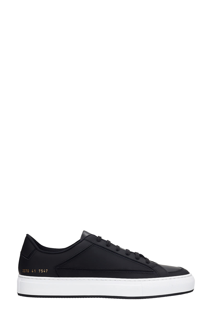 Common Projects Retro G Sneakers In Black Rubber/plasic