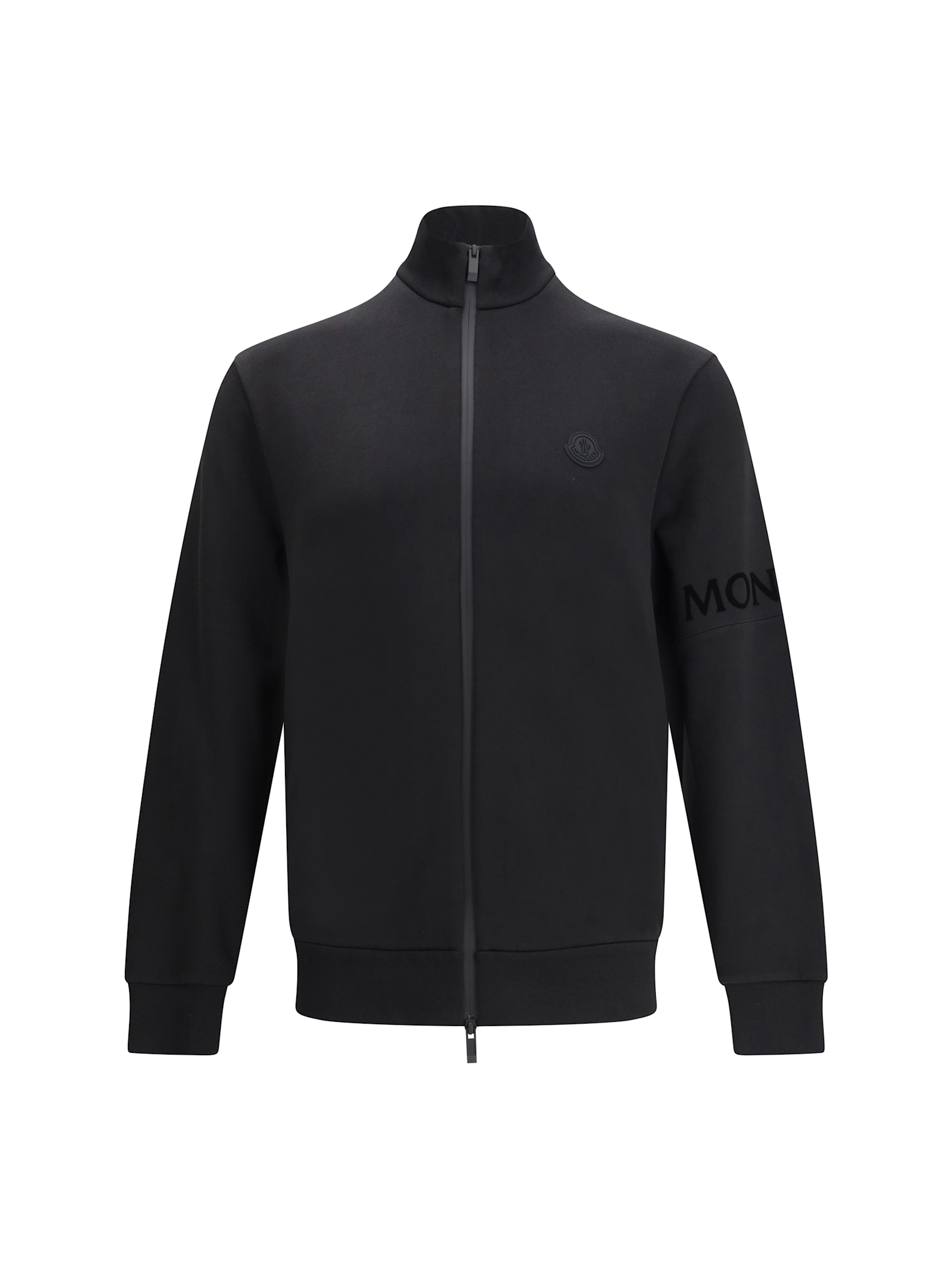 Moncler High Collar Long Sleeve Casual Jacket In Black