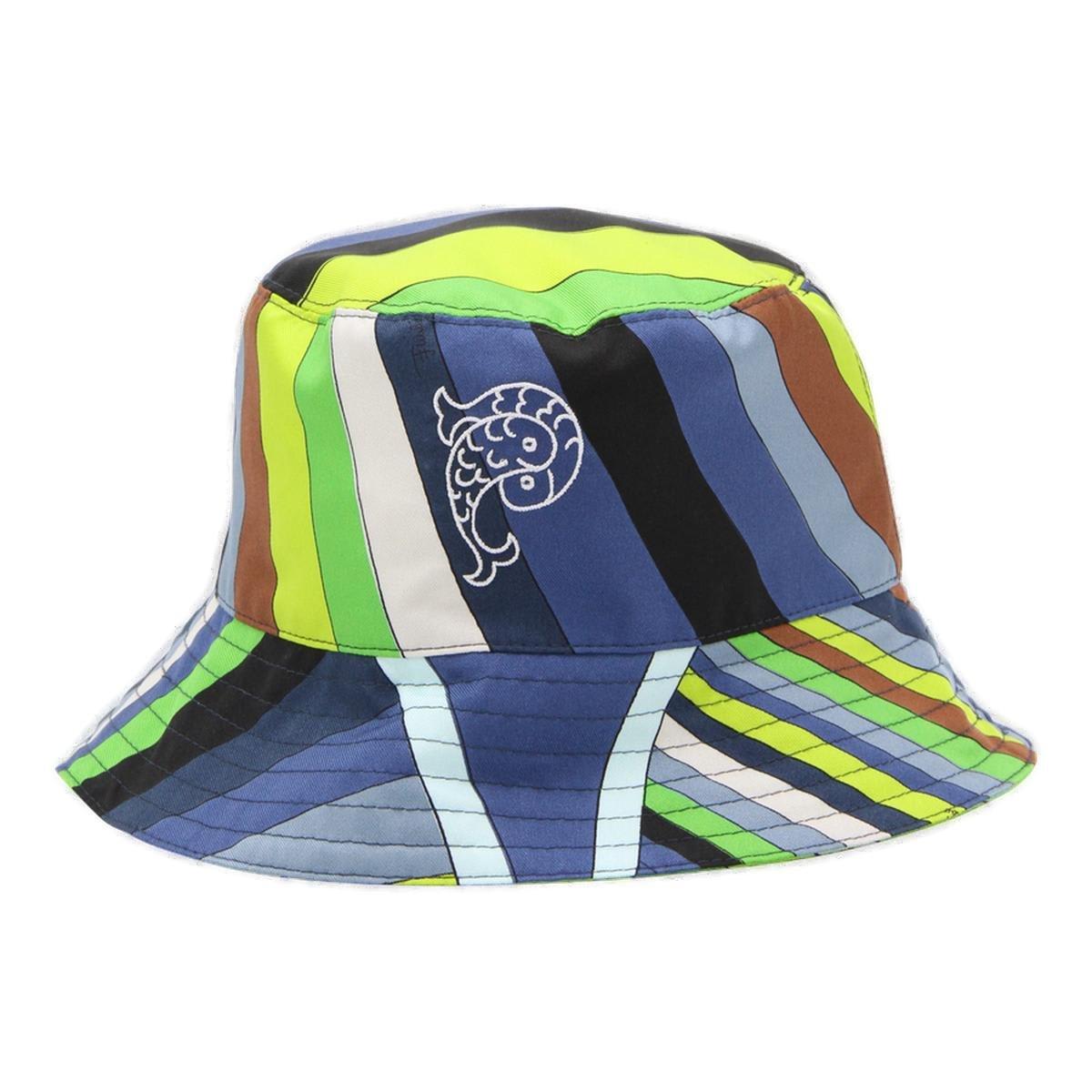 PUCCI Marmo And Iride-print Silk Visor Cap - Farfetch