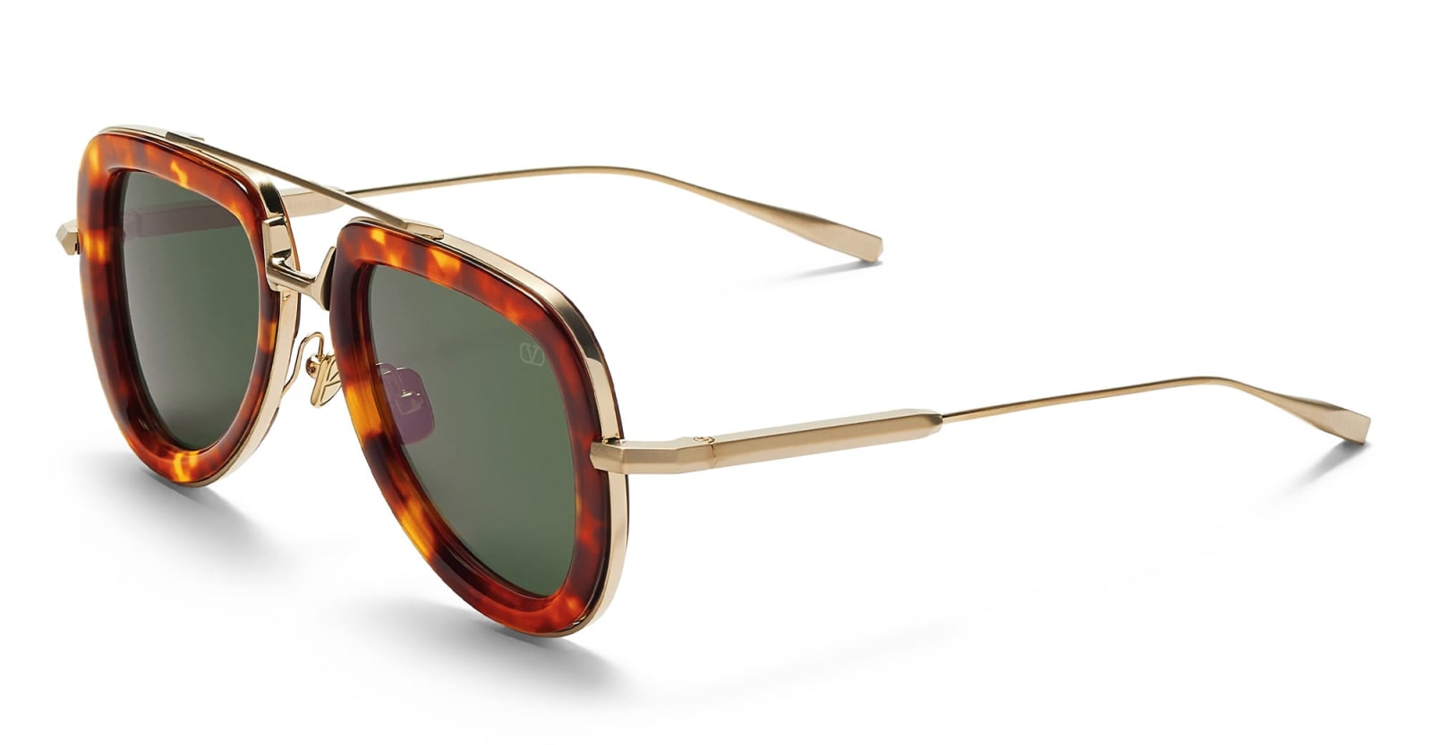 Shop Valentino V-lstory - Honey Tortoise / Light Gold Sunglasses