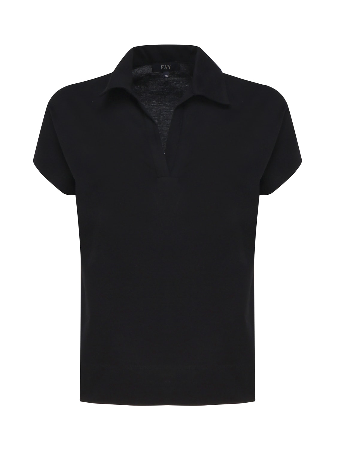 Fay Short Sleeve Polo Shirt In Black