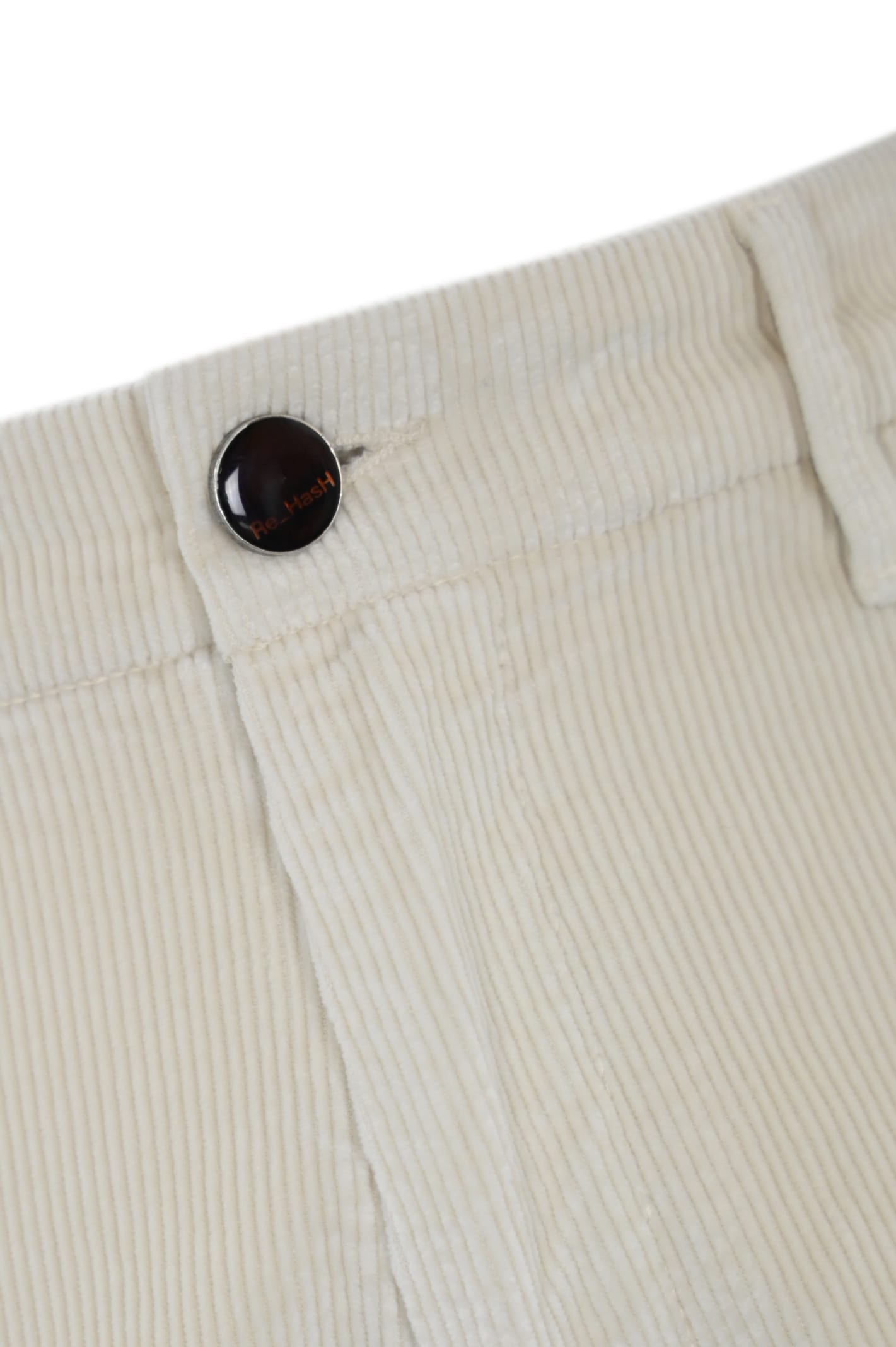 Shop Re-hash Mucha Chino Trousers In Corduroy In White