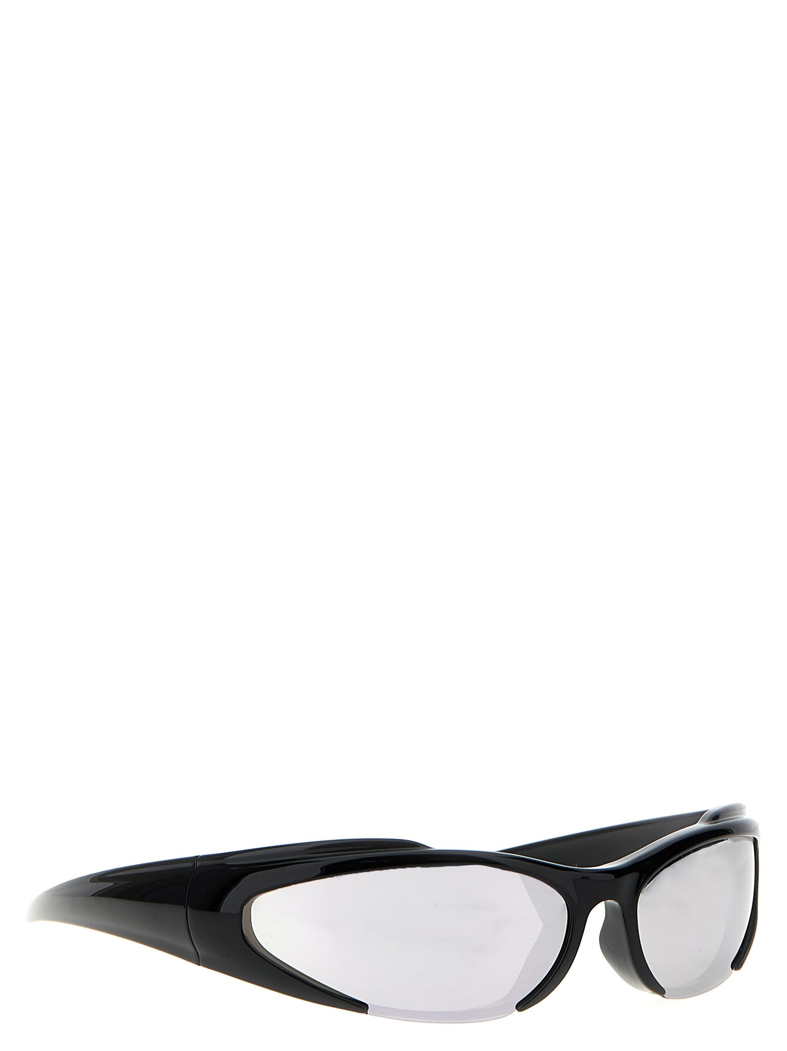 Balenciaga Reverse Xpander Rectangle-frame Sunglasses In Black