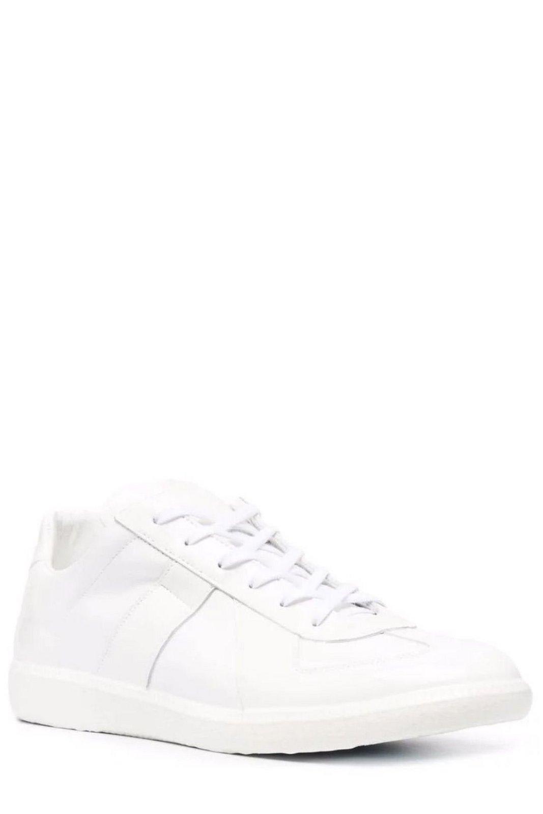 Shop Maison Margiela Replica Lace-up Sneakers In White