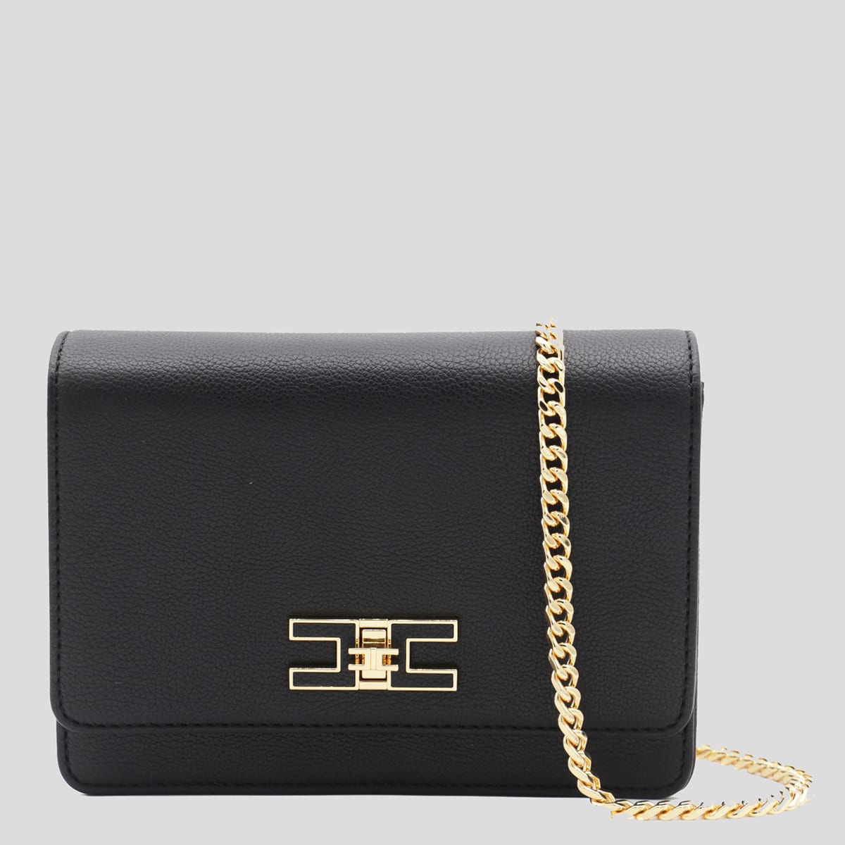 Black Leather Top Handle Bag