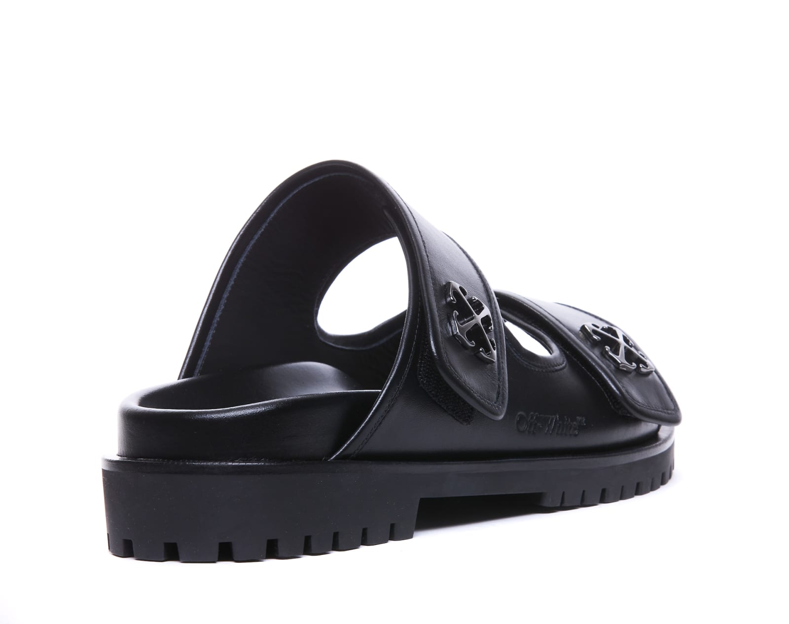 Shop Off-white Metal Arrow Sandals In Black