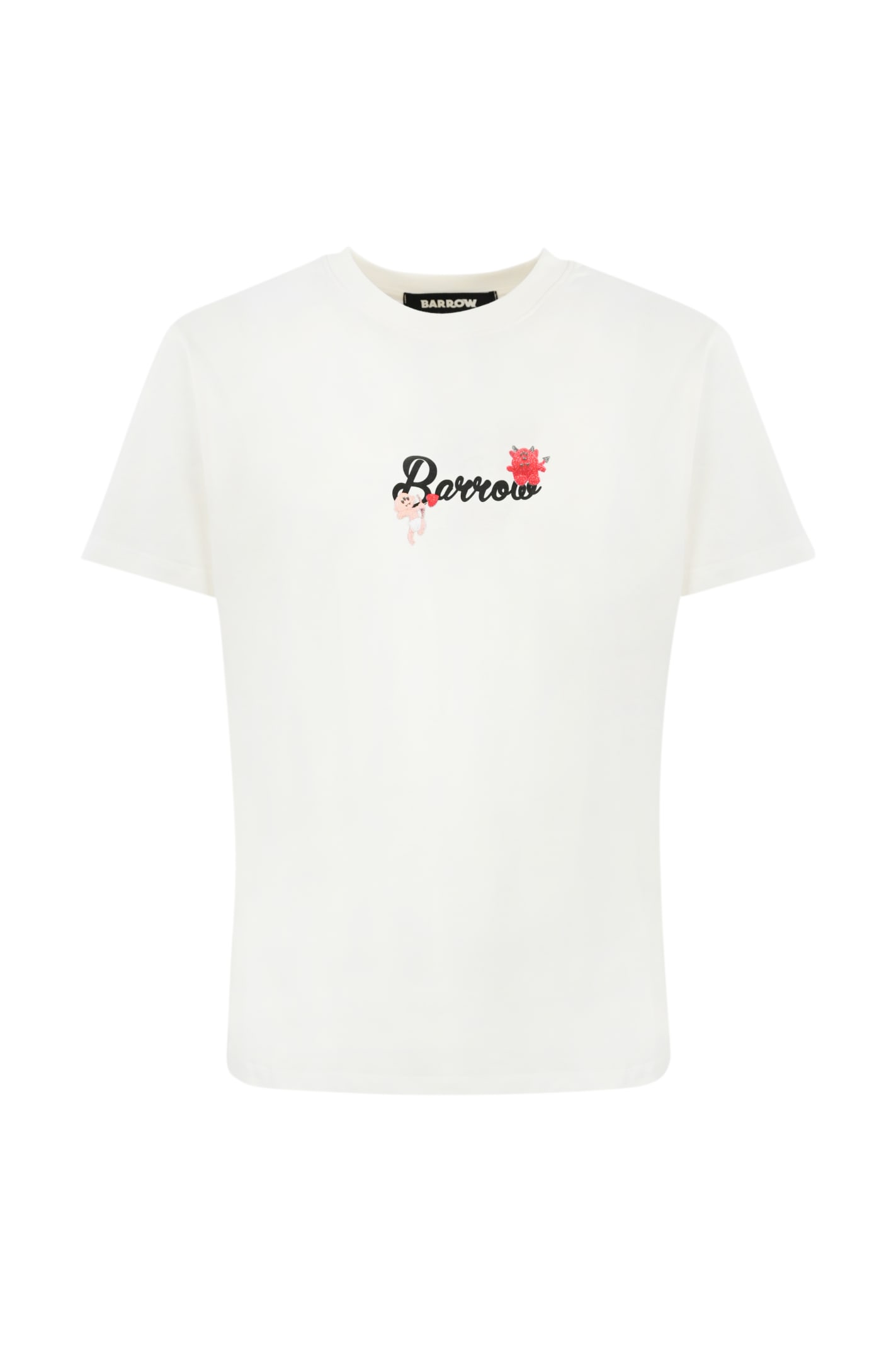 Shop Barrow Fluffy Team T-shirt In Off White