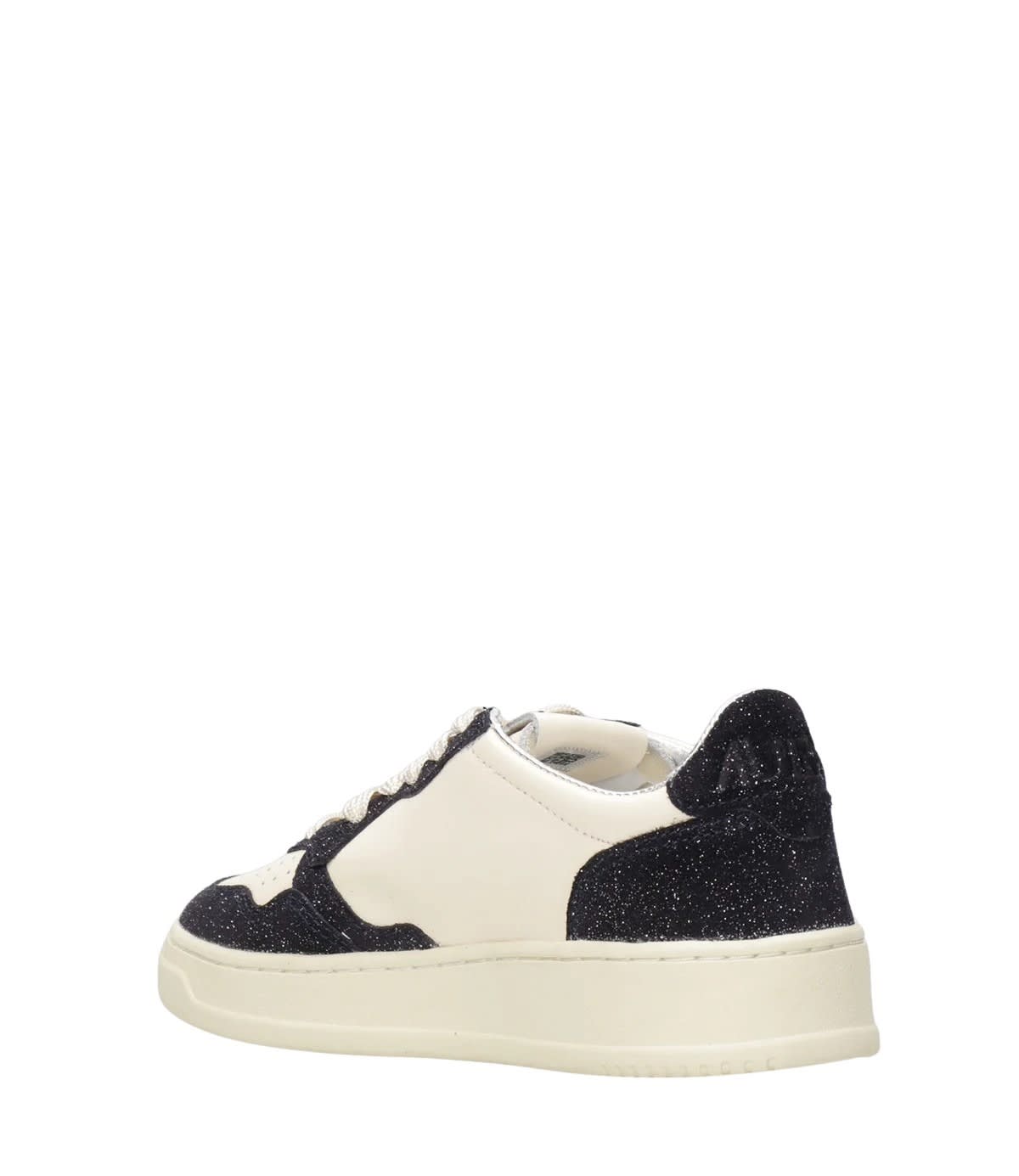 Autry Beige And Blue Leather Medalist Low Sneakers In Neutral