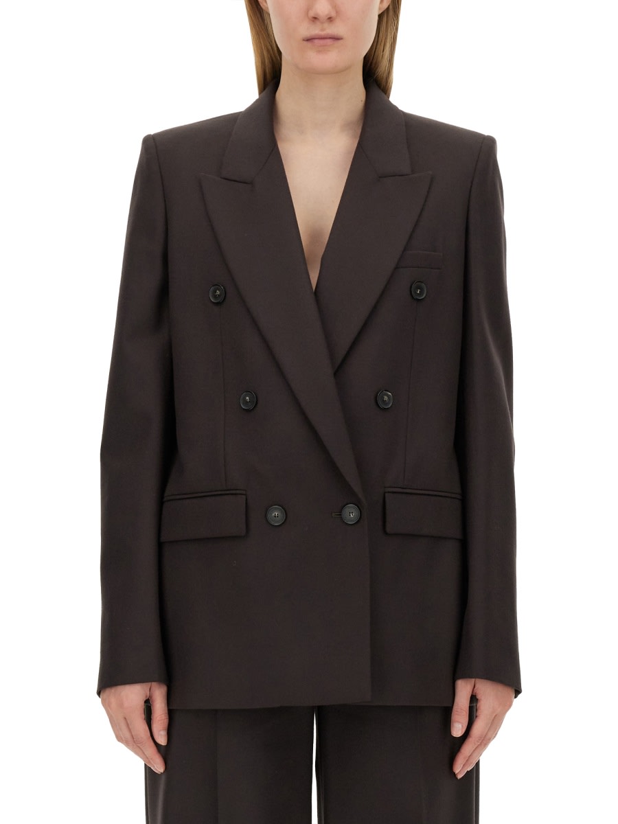 Shop Stella Mccartney Double-breasted Jacket In Brown